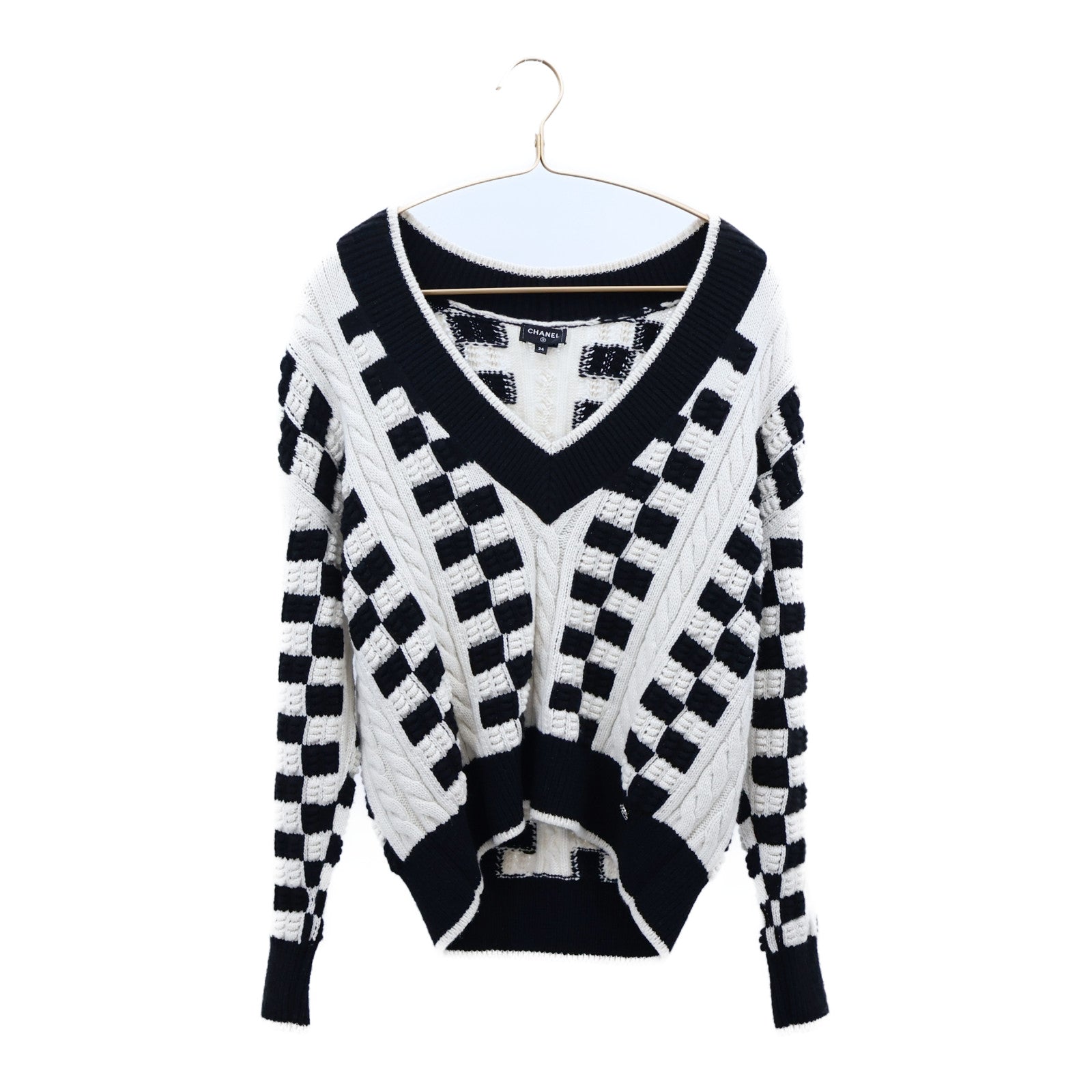 CHANEL Cashmere/Polyamide Coco button Knit Sweater針織