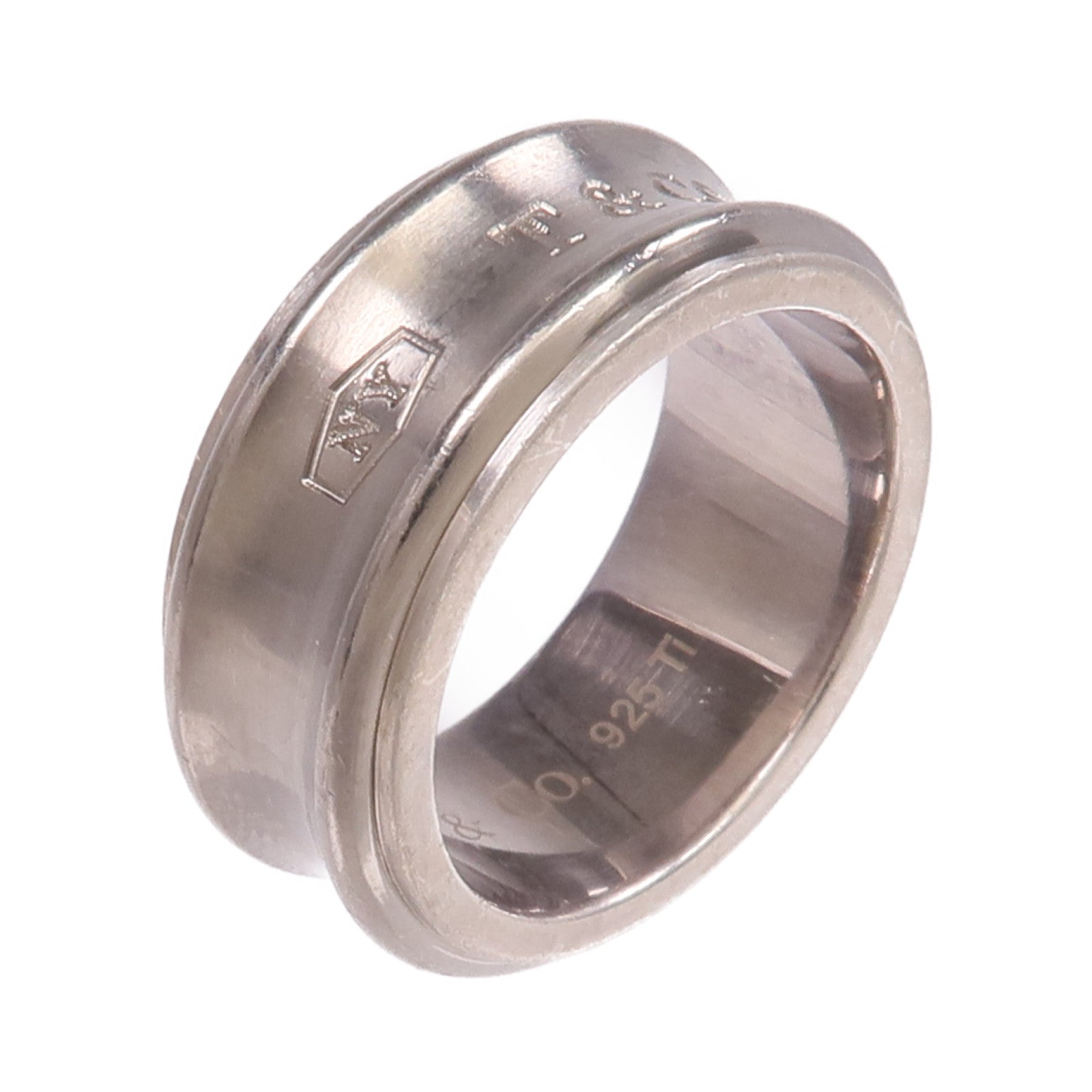 TIFFANY＆CO 925純銀/鈦1837 Ring戒指US#5.5