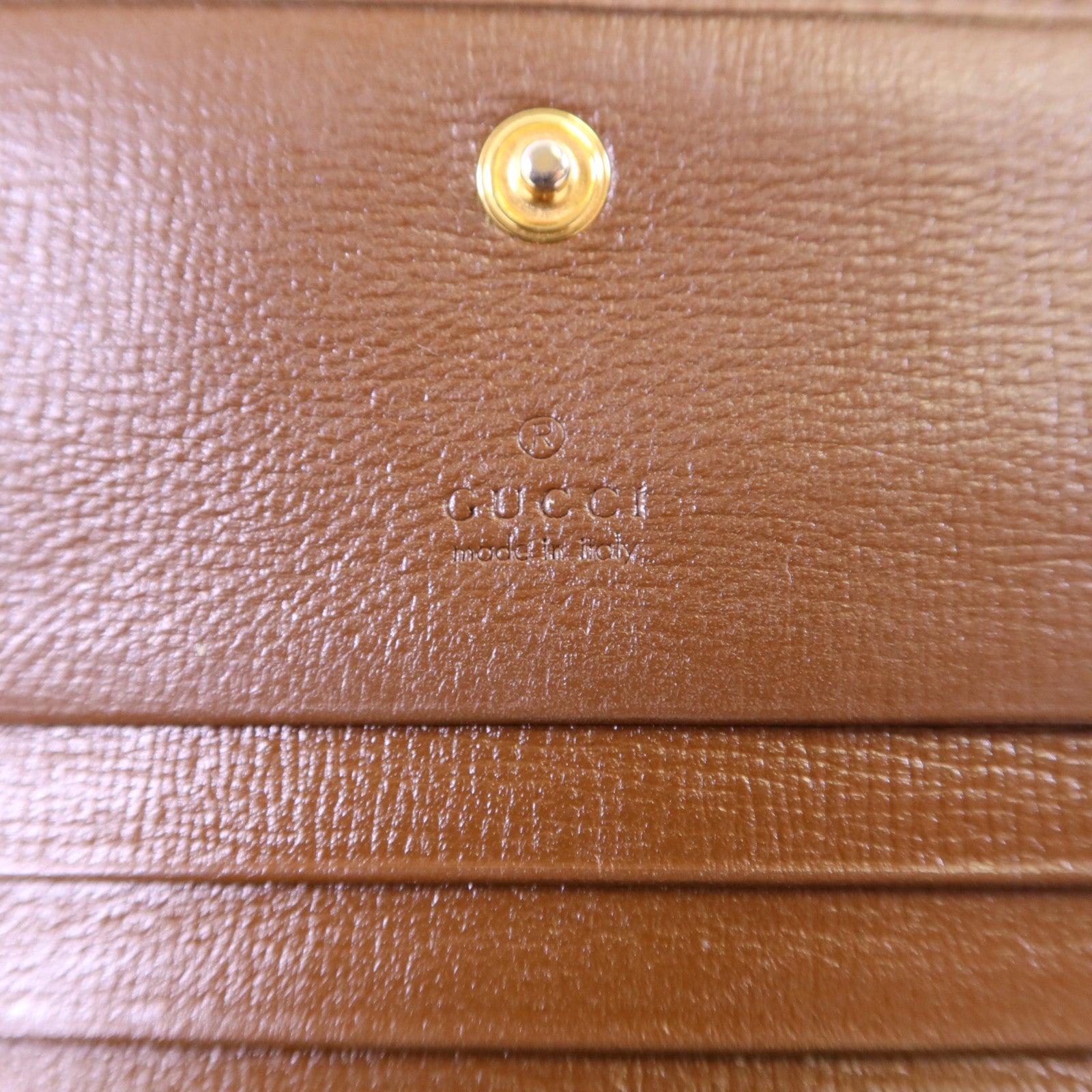 GUCCI 塗層帆布Wallet金扣錢包