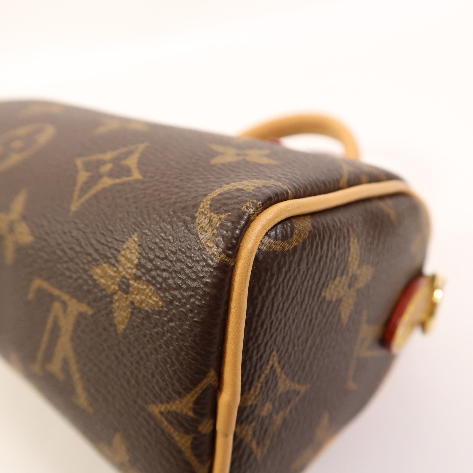 LOUIS VUITTON Monogram Nano Speedy金扣手挽肩背兩用袋