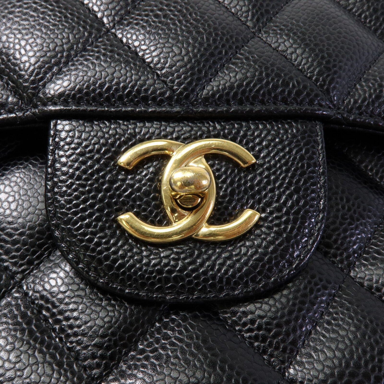 CHANEL 牛皮皮革Large Classic鏈帶肩背袋