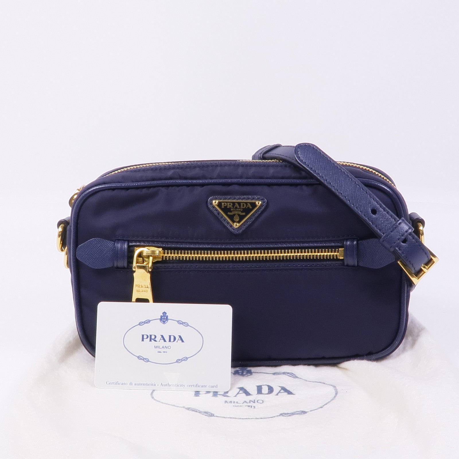 PRADA 尼龍Shoulder Bag金扣肩背袋