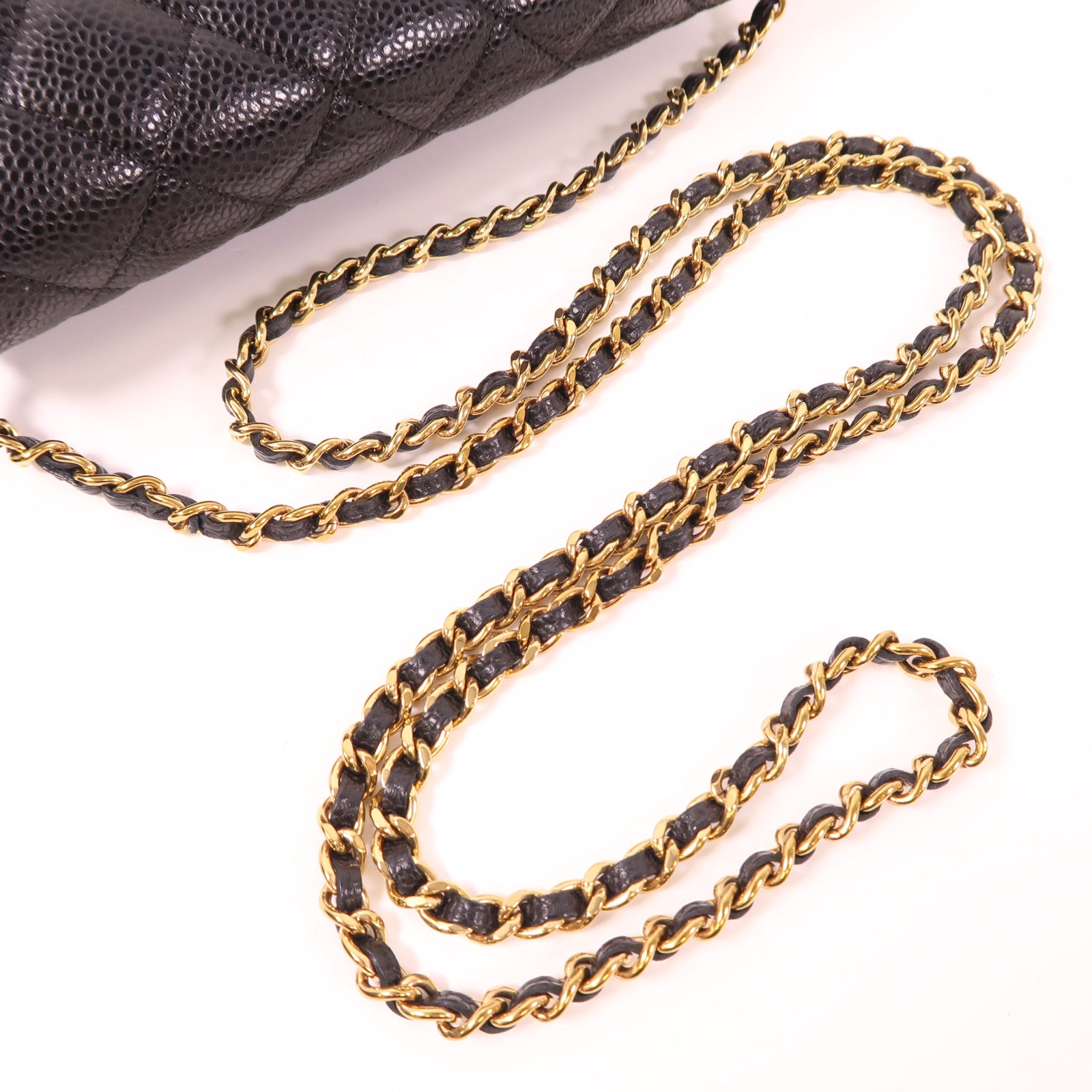 CHANEL 牛皮皮革WOC Wallet On Chain金扣鏈帶肩背袋