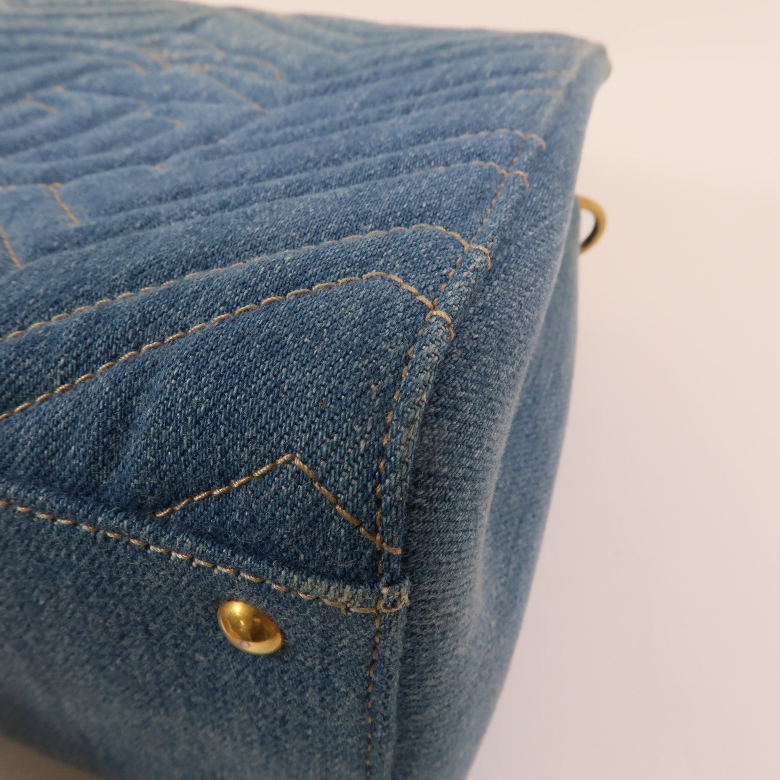 GUCCI Denim GG Marmont Matelasse手挽肩背兩用袋
