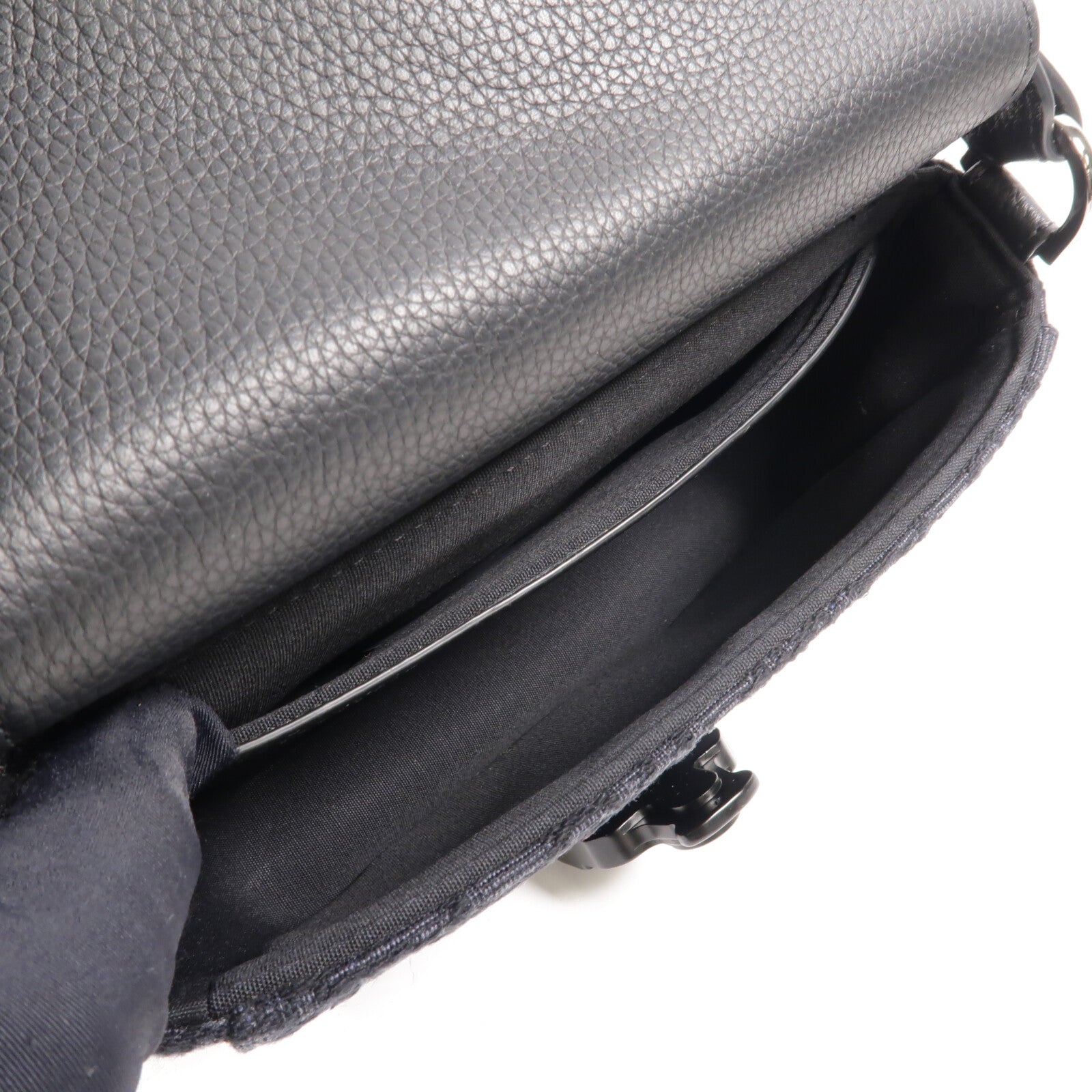 Dior 帆布/牛皮皮革Mini Saddle Messenger Bag with Flap肩背袋