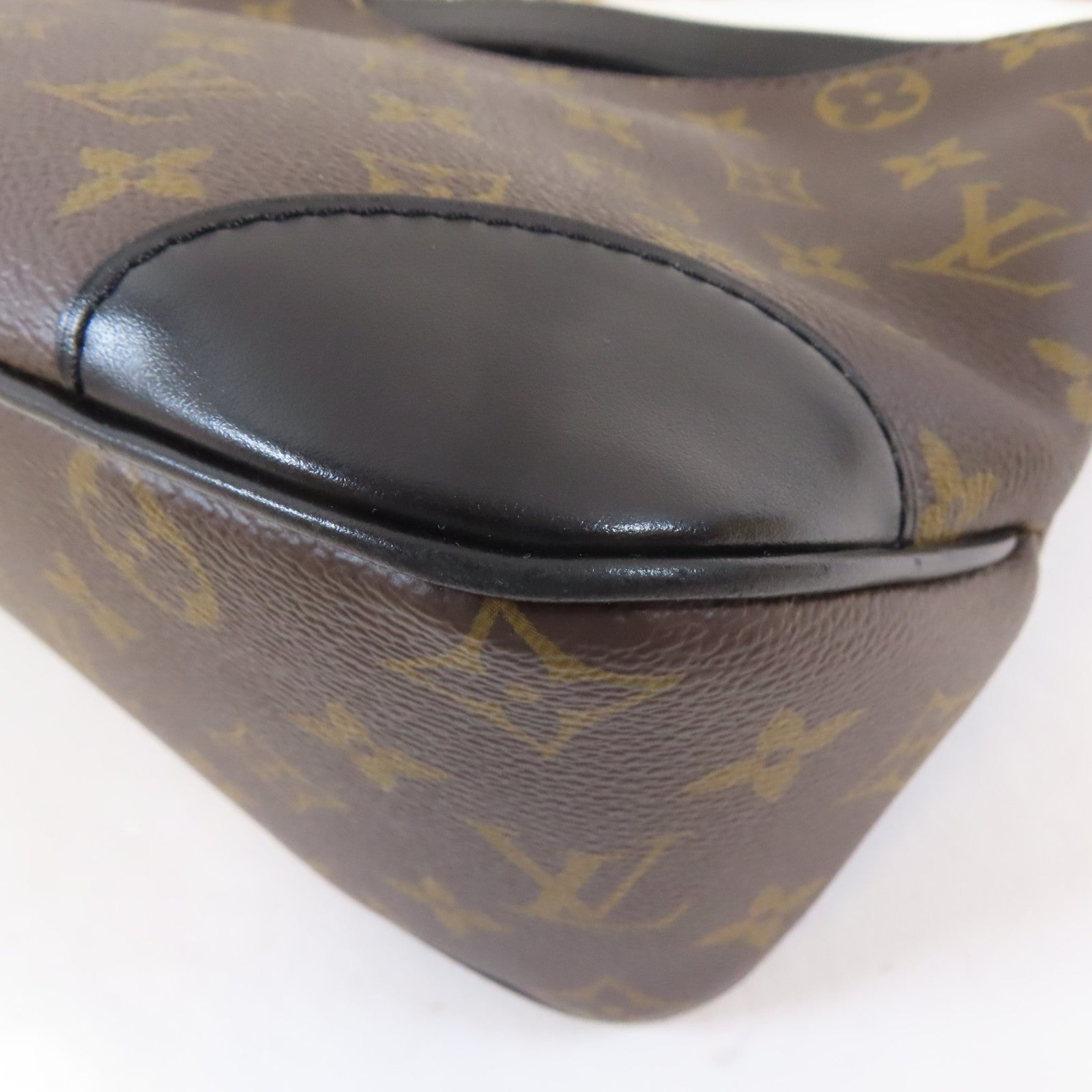 LOUIS VUITTON Monogram Boulogne金扣手挽肩背兩用袋啡色/黑色
