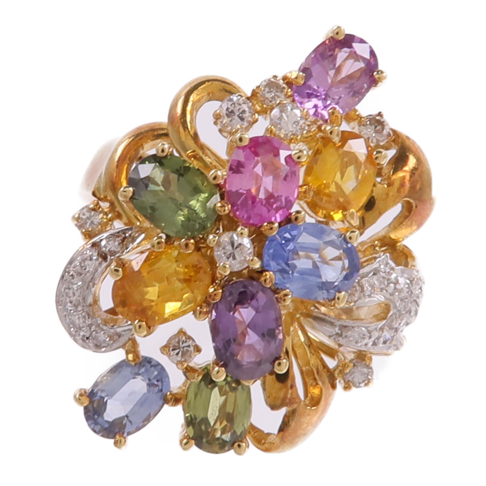 JEWELRY 18K黃金/白金Color Stone Ring彩色寶石戒指