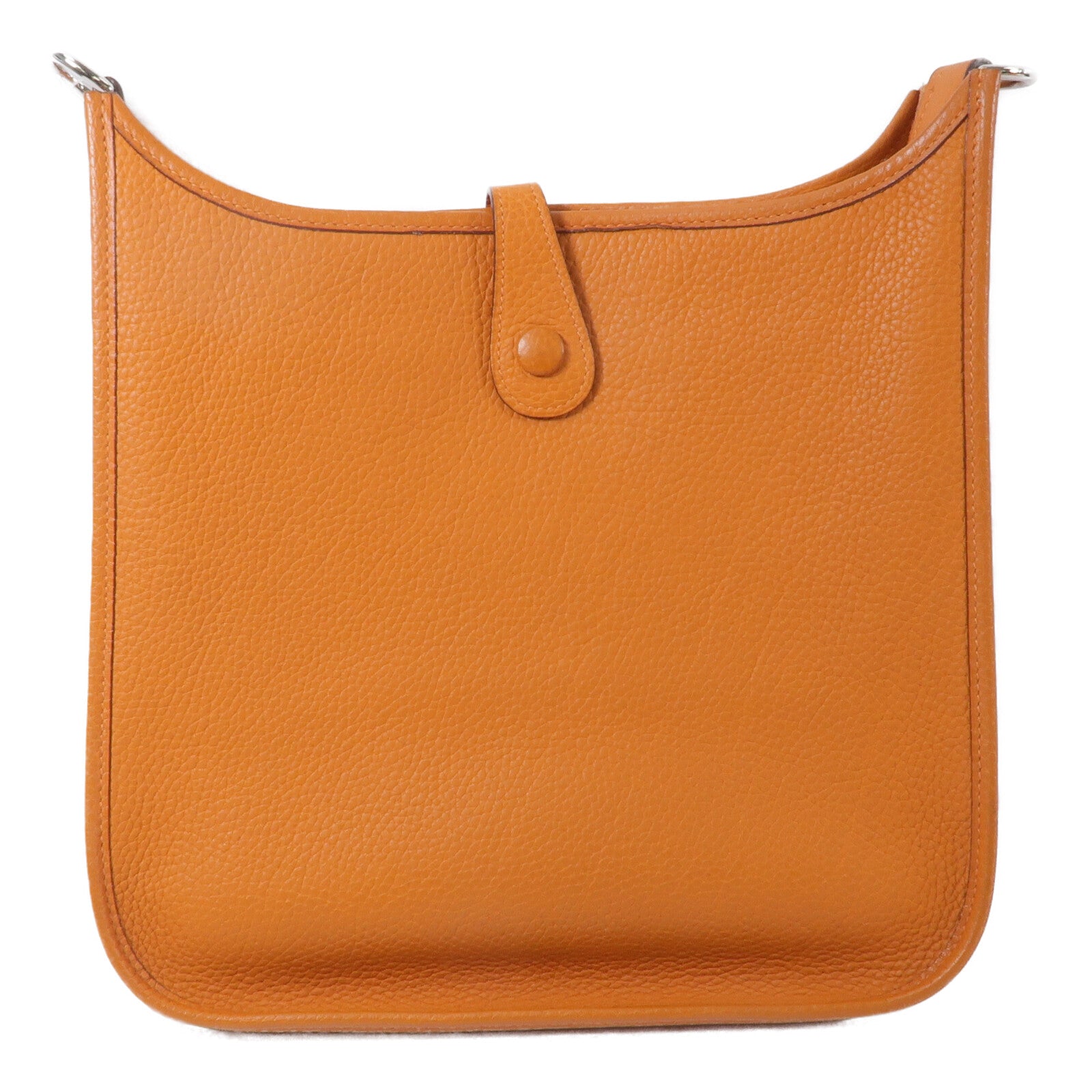 HERMES Clemence皮革Evelyne PM肩背袋Orange