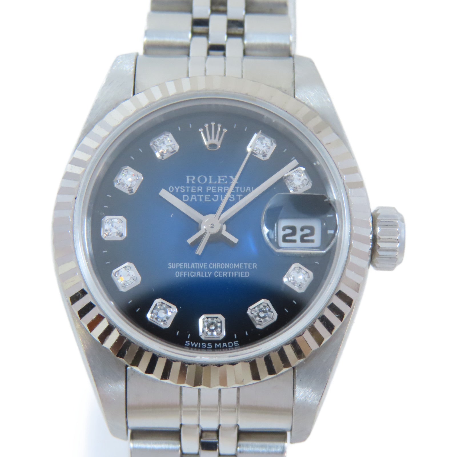 ROLEX Lady Datejust不鏽鋼手錶自動機芯藍色