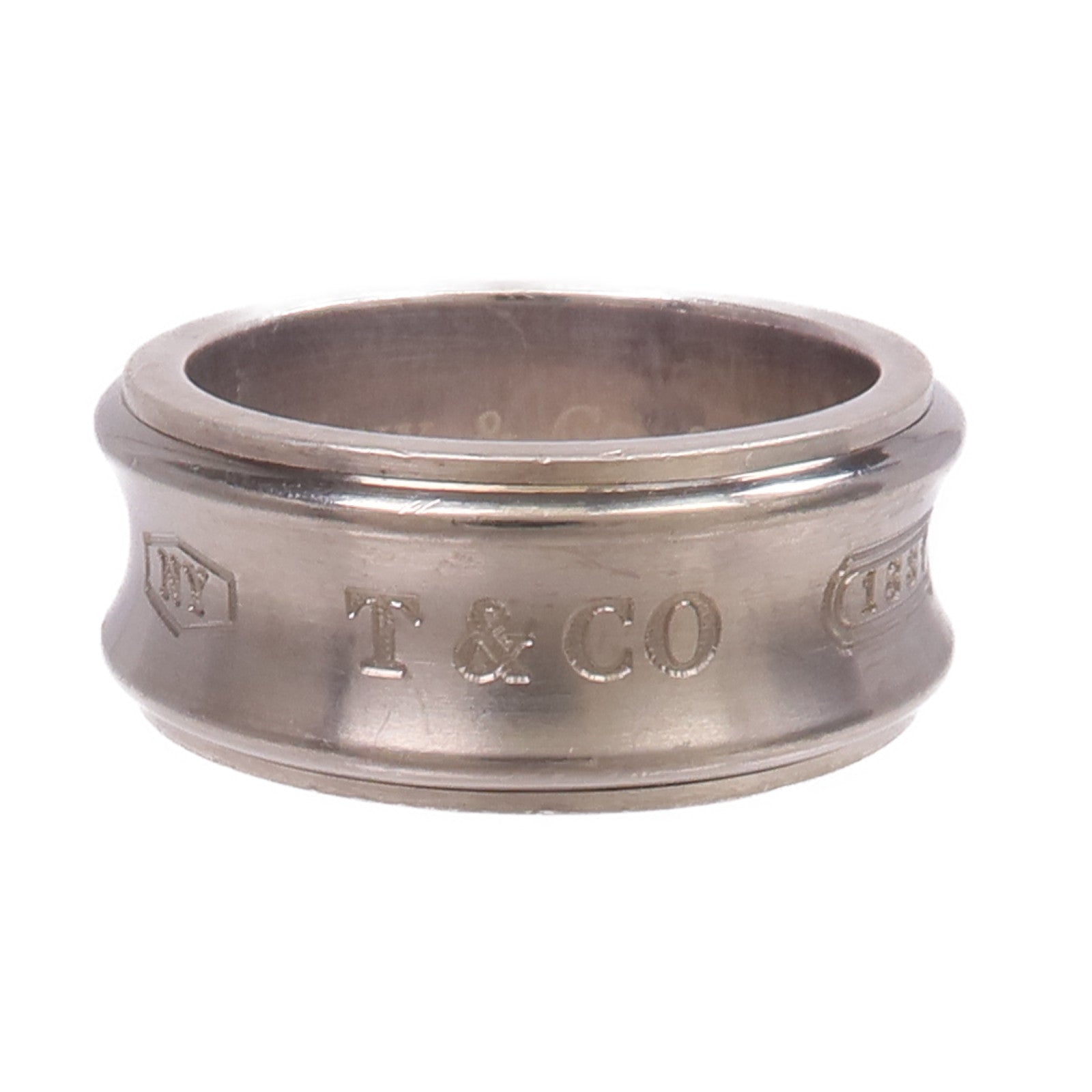 TIFFANY＆CO 925純銀/鈦1837 Ring戒指US#5.5