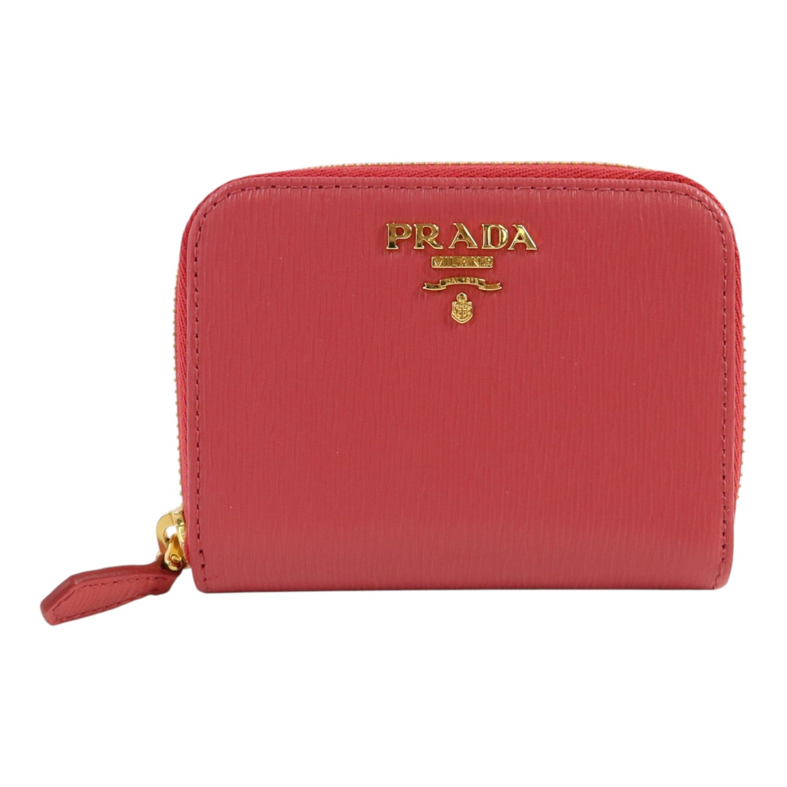 PRADA 【激減優惠】牛皮皮革Card Case金扣卡片套