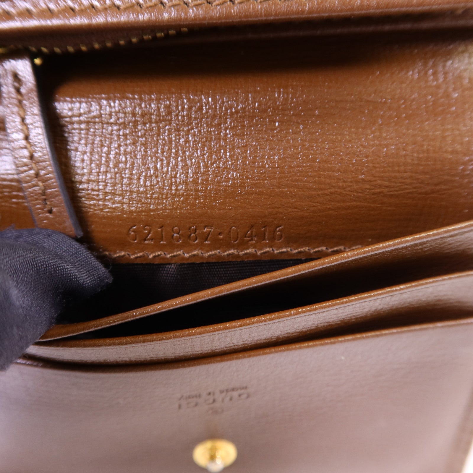 GUCCI 塗層帆布Wallet金扣錢包