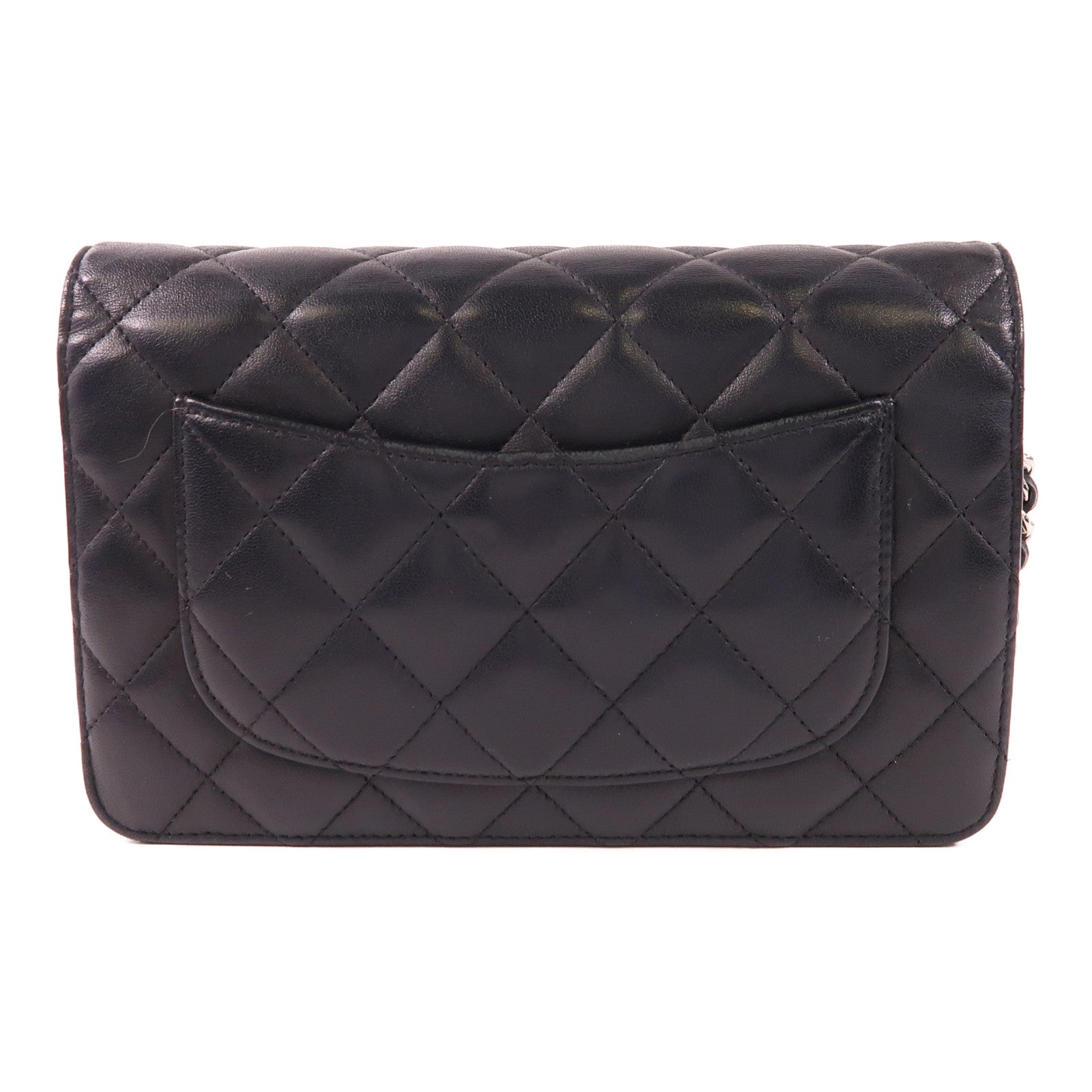 CHANEL 牛皮皮革WOC Wallet On Chain銀扣鏈帶肩背袋