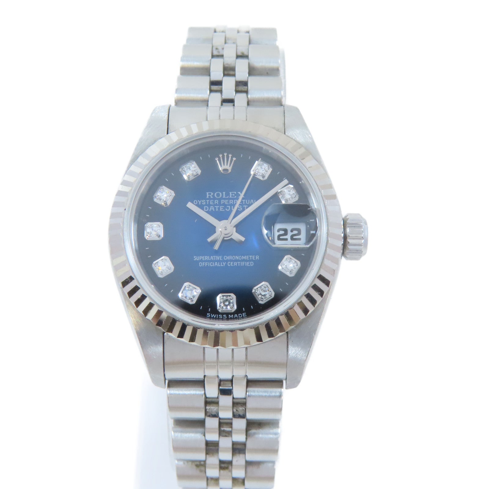 ROLEX Lady Datejust不鏽鋼手錶自動機芯藍色