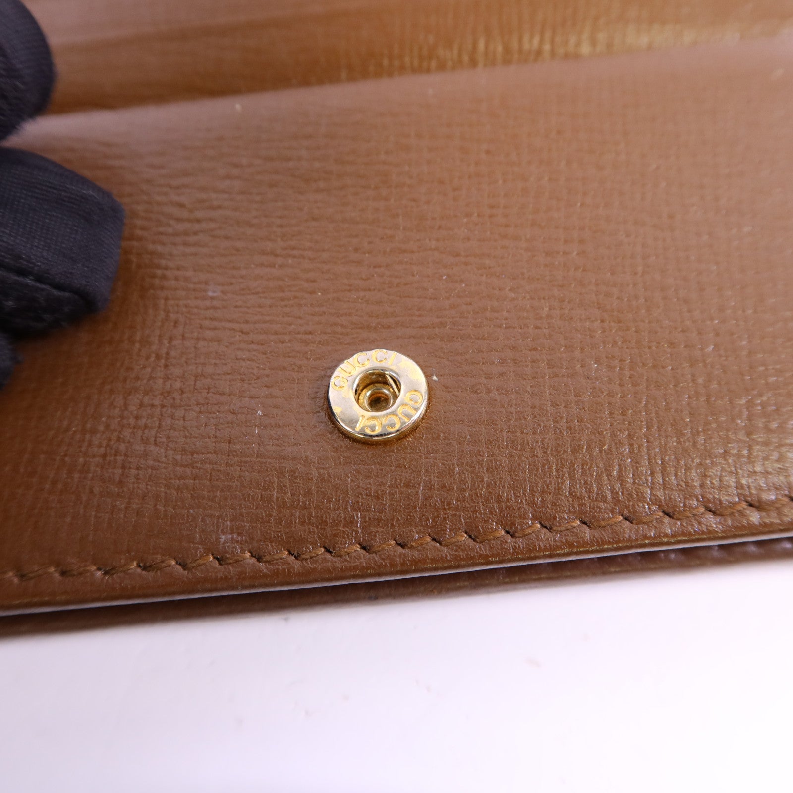 GUCCI 塗層帆布Wallet金扣錢包
