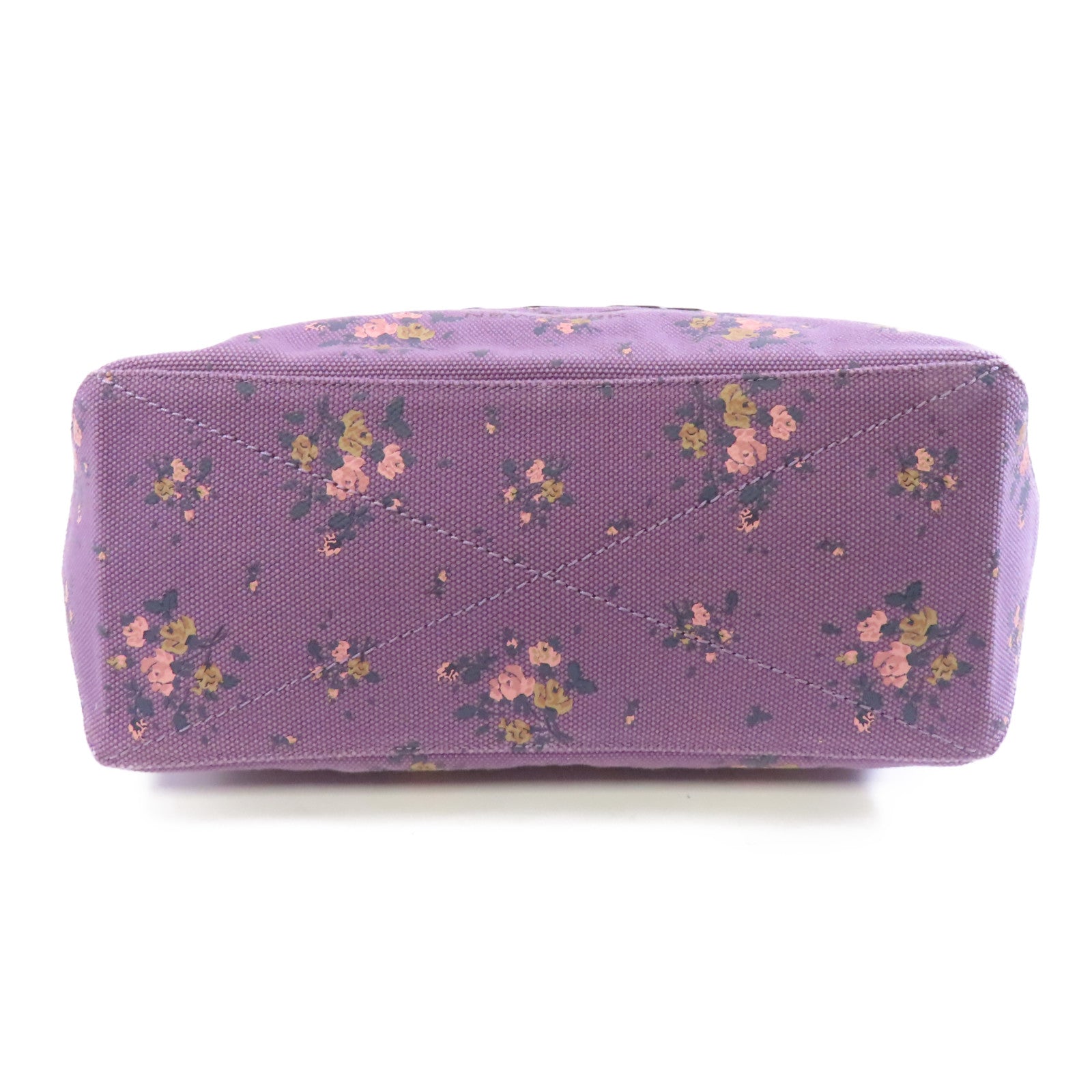 COACH 帆布Tote Bag銀扣手挽袋紫色