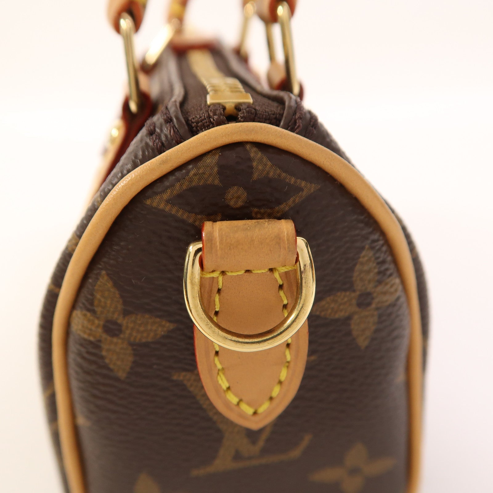 LOUIS VUITTON Monogram Nano Speedy金扣手挽肩背兩用袋