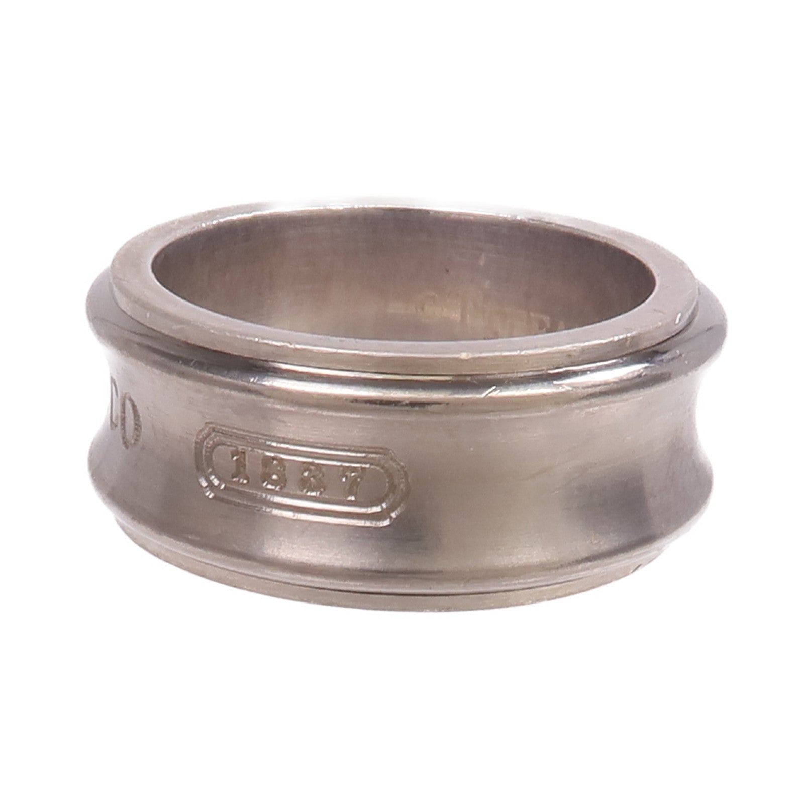 TIFFANY＆CO 925純銀/鈦1837 Ring戒指US#5.5