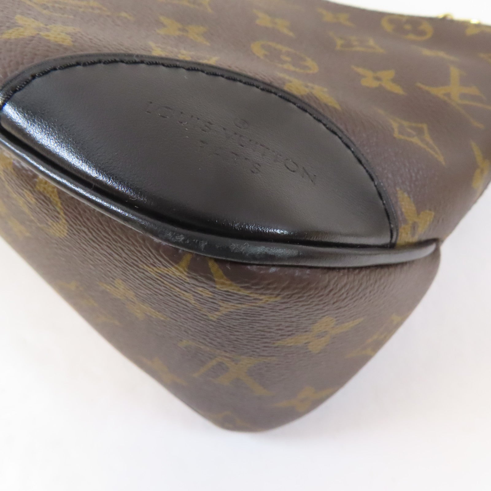 LOUIS VUITTON Monogram Boulogne金扣手挽肩背兩用袋啡色/黑色