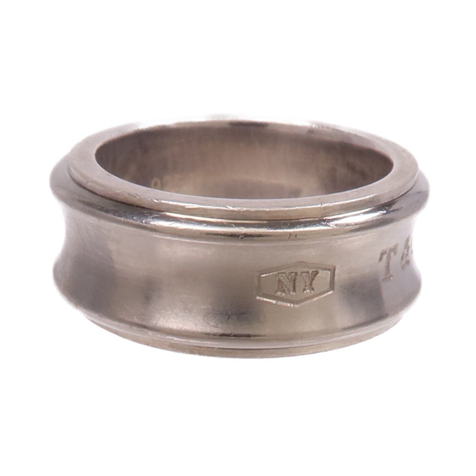 TIFFANY＆CO 925純銀/鈦1837 Ring戒指US#5.5