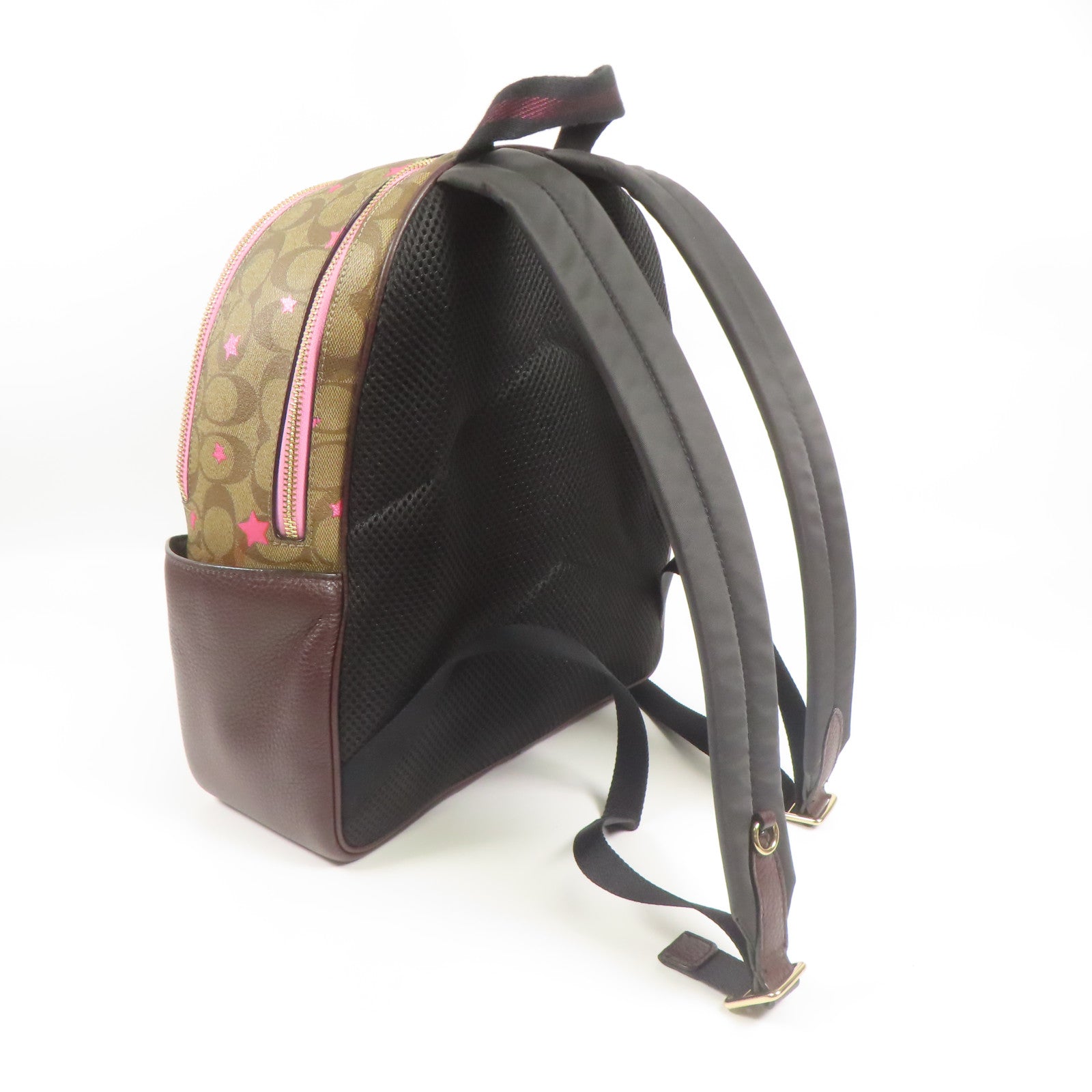 COACH 塗層帆布Backpack金扣背包