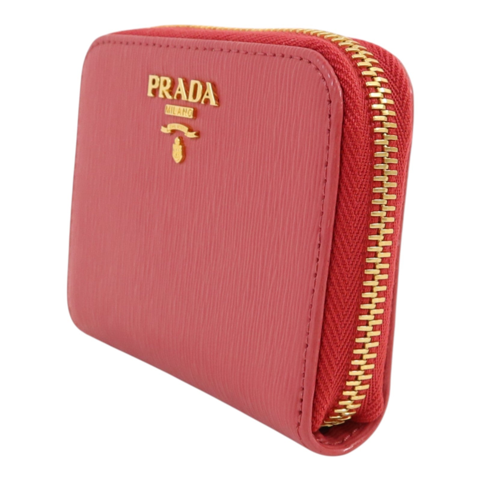 PRADA 【激減優惠】牛皮皮革Card Case金扣卡片套