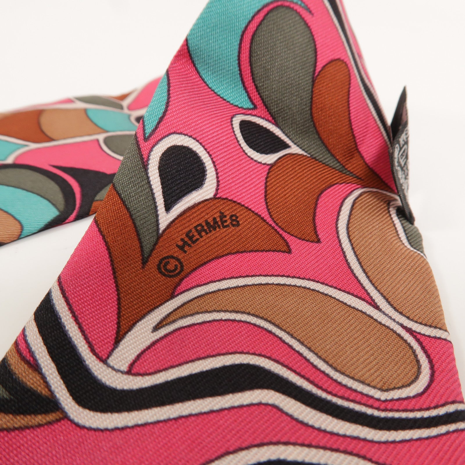 HERMES 絲質Twilly絲巾