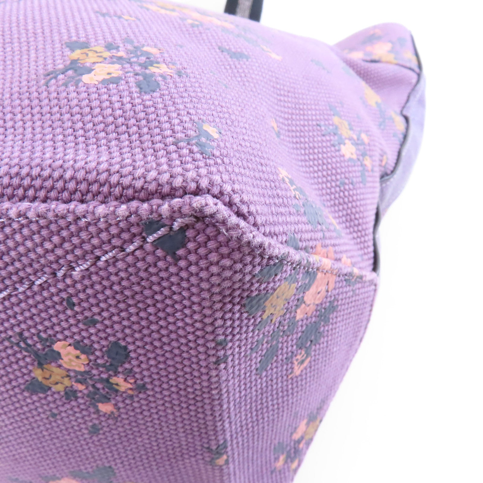 COACH 帆布Tote Bag銀扣手挽袋紫色
