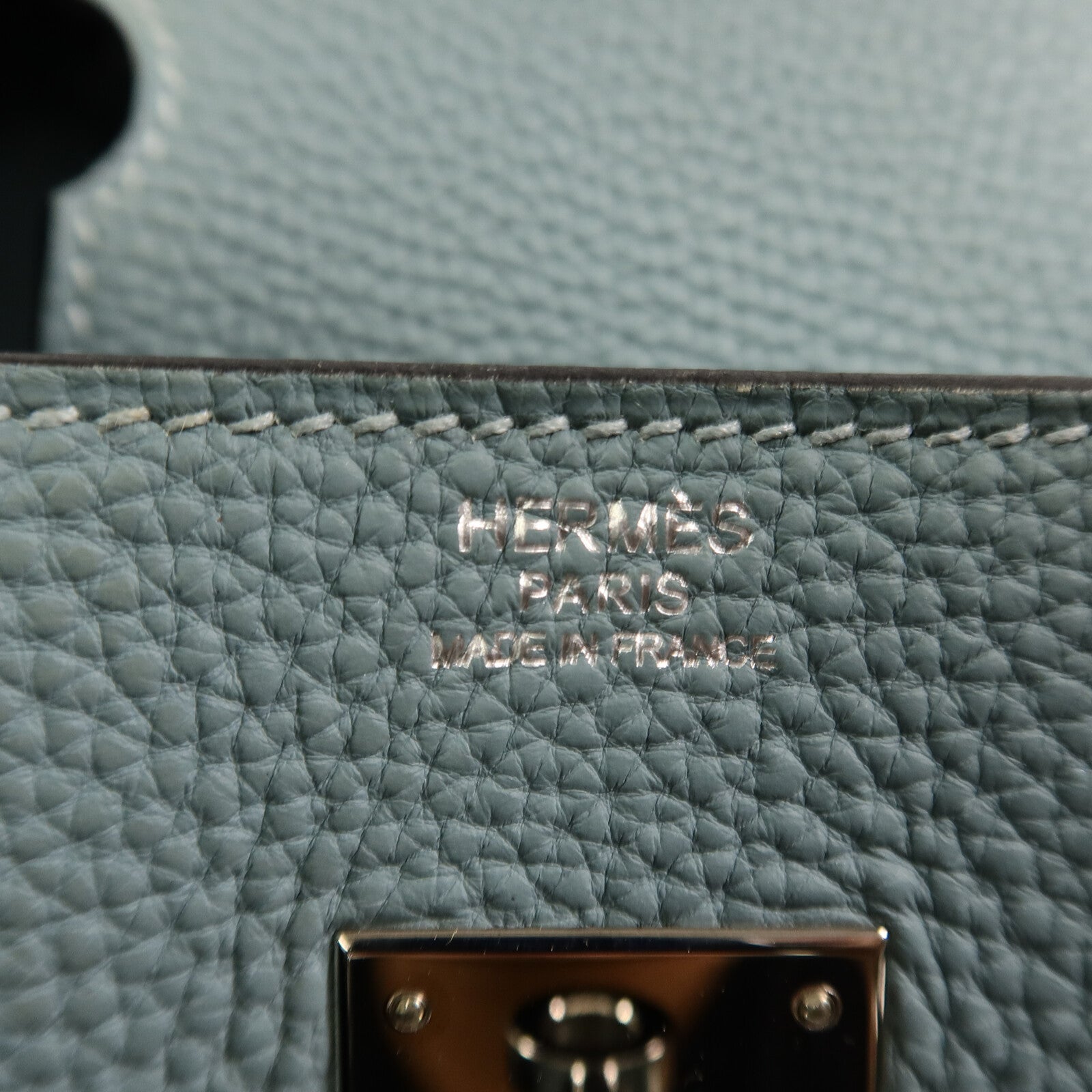 HERMES Togo皮革Birkin 30手挽袋Blue Ciel