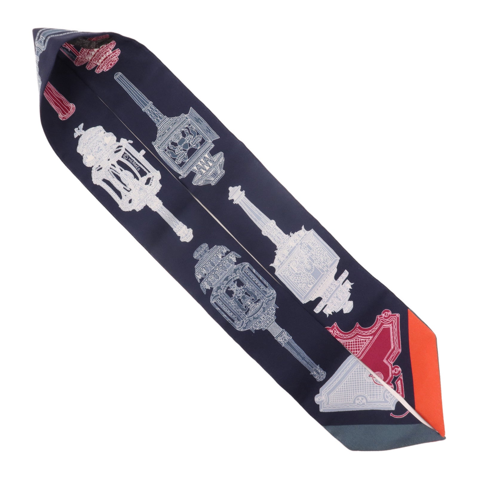 HERMES 絲質Twilly絲巾