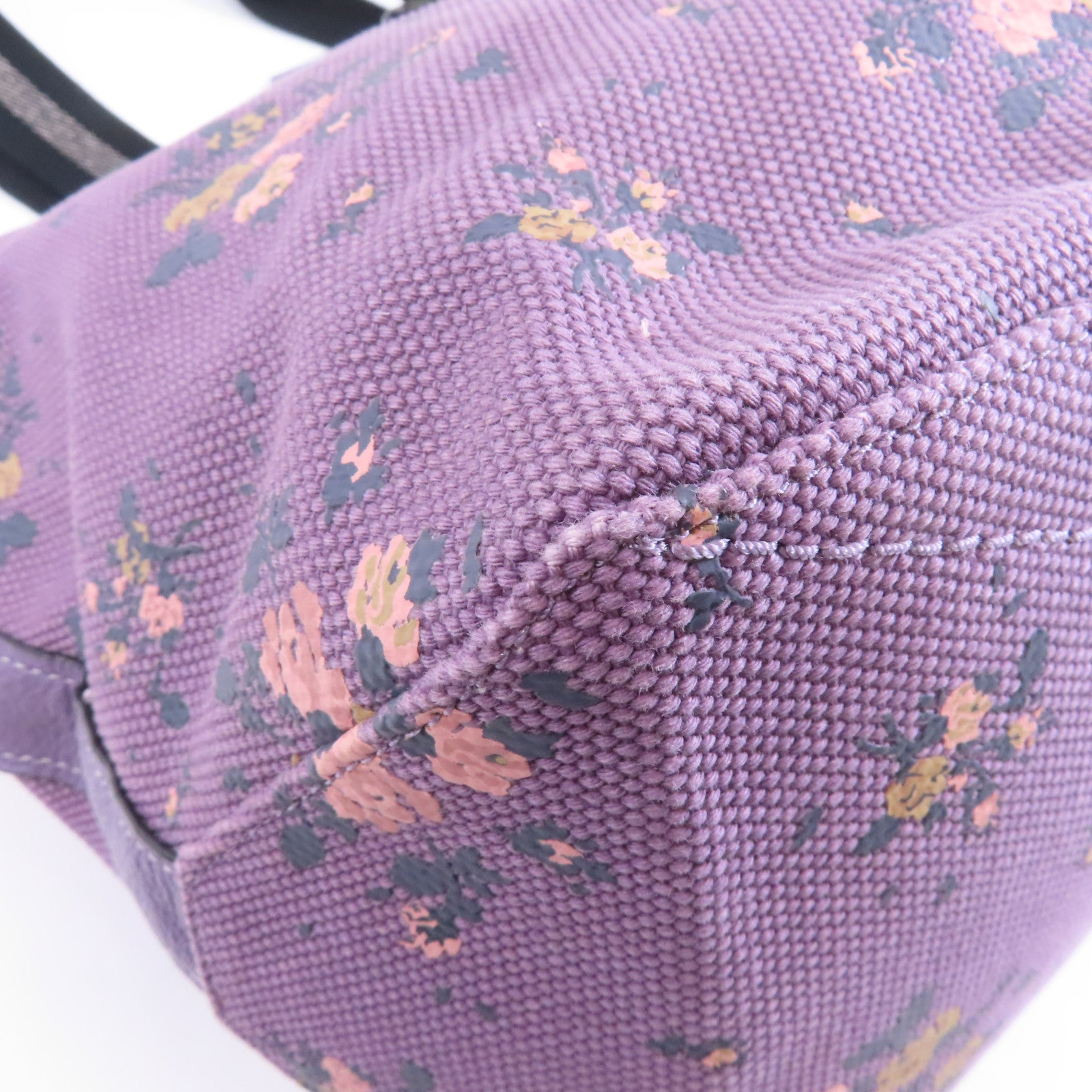 COACH 帆布Tote Bag銀扣手挽袋紫色