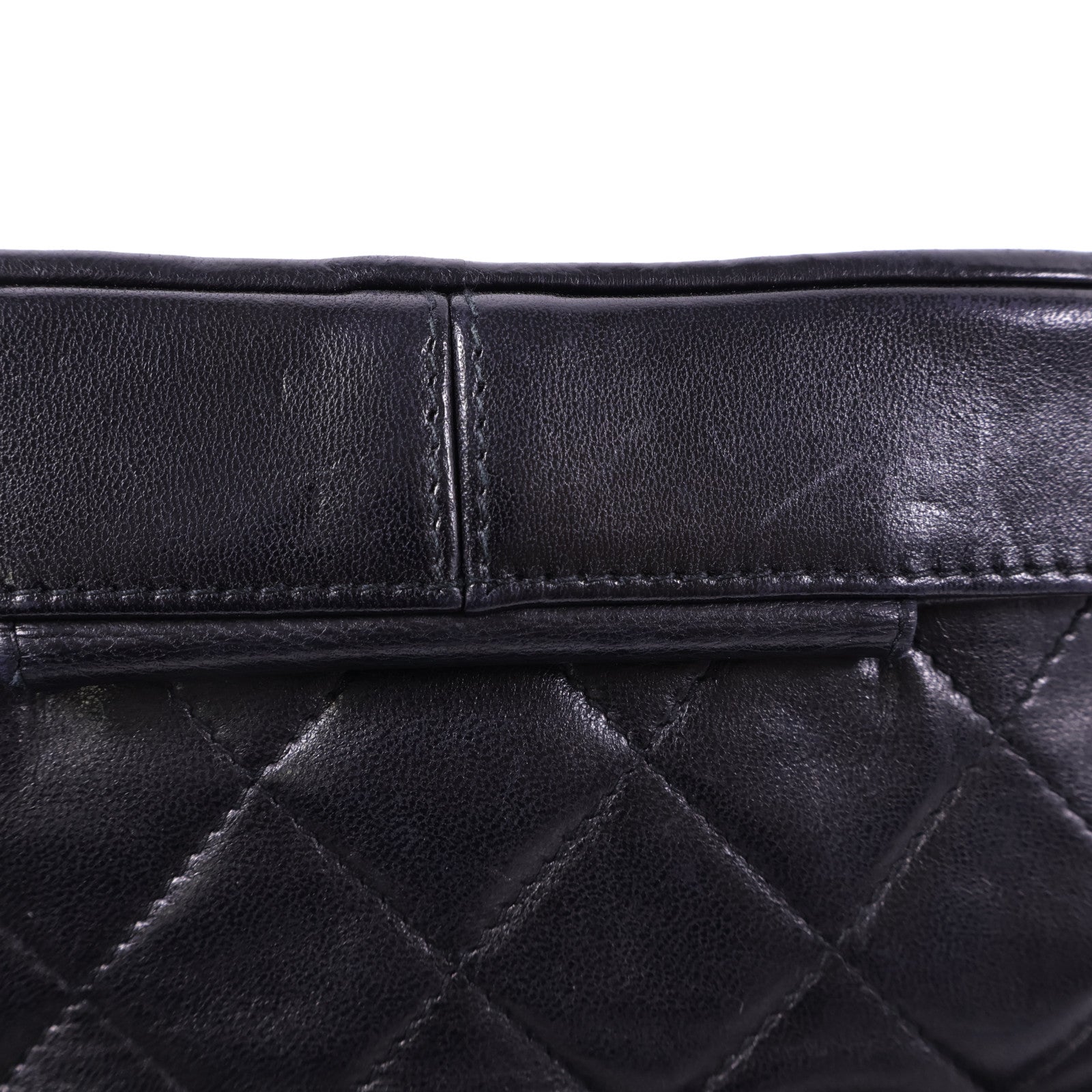 CHANEL 羊皮皮革Vintage Chain Shoulder金扣鏈帶肩背袋