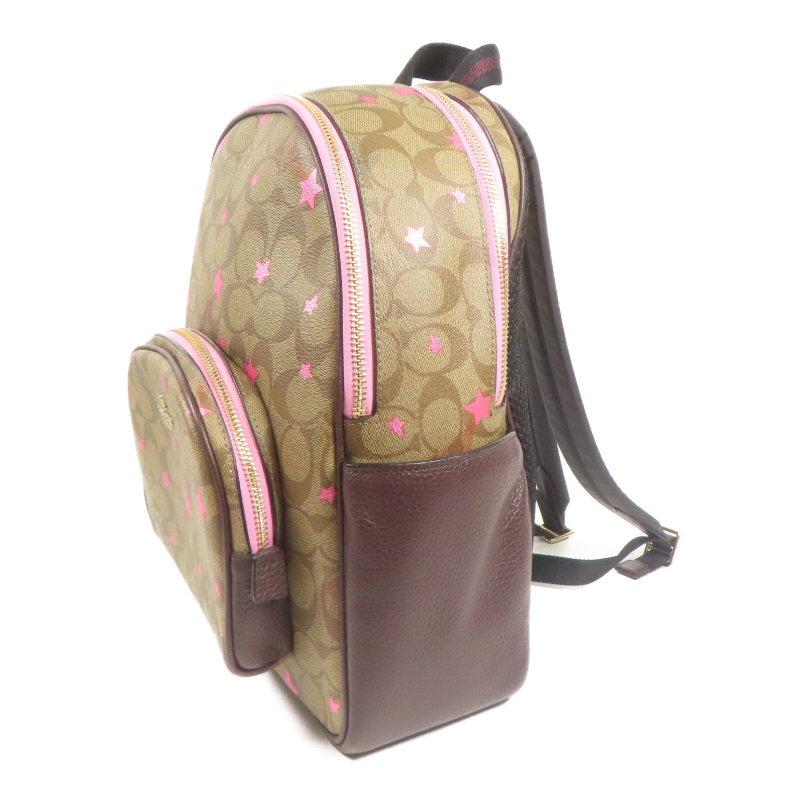 COACH 塗層帆布Backpack金扣背包