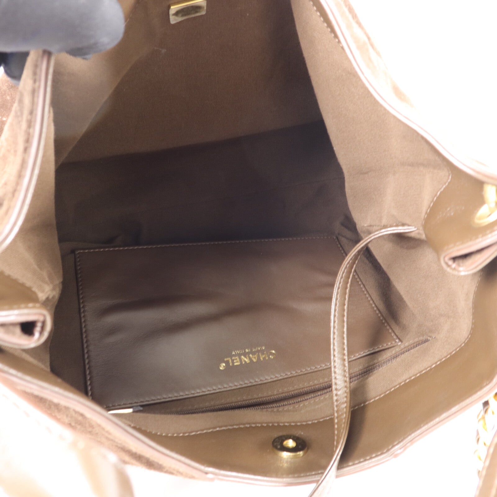CHANEL 麂皮皮革Maxi Hobo Bag肩背袋