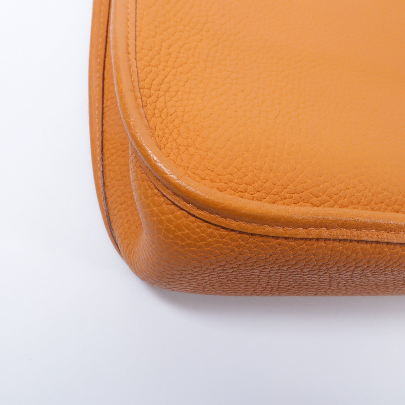 HERMES Clemence皮革Evelyne PM肩背袋Orange