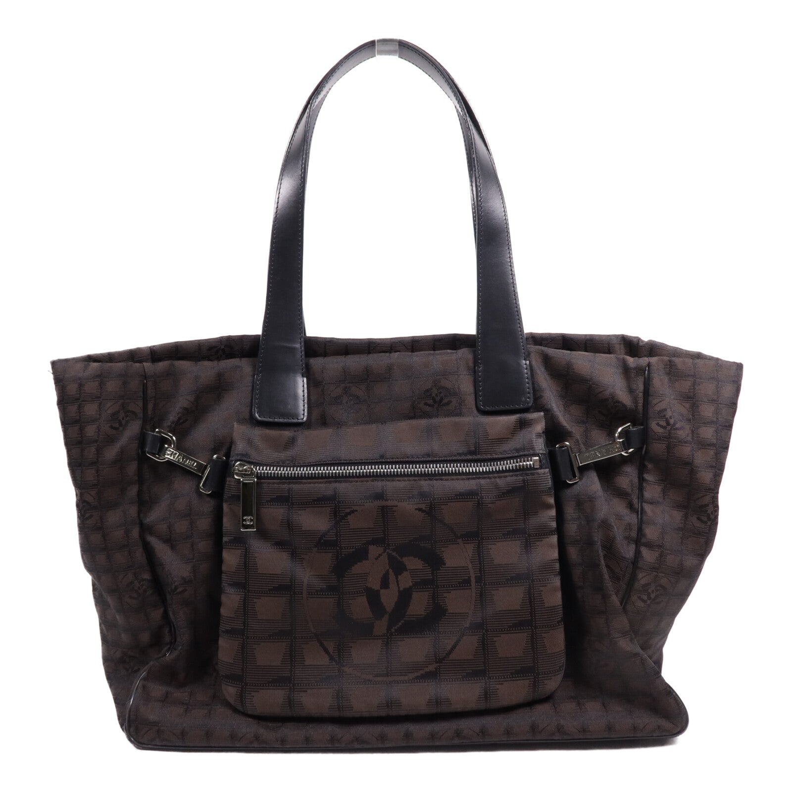 CHANEL 尼龍New Travel Line Tote Bag銀扣手挽袋