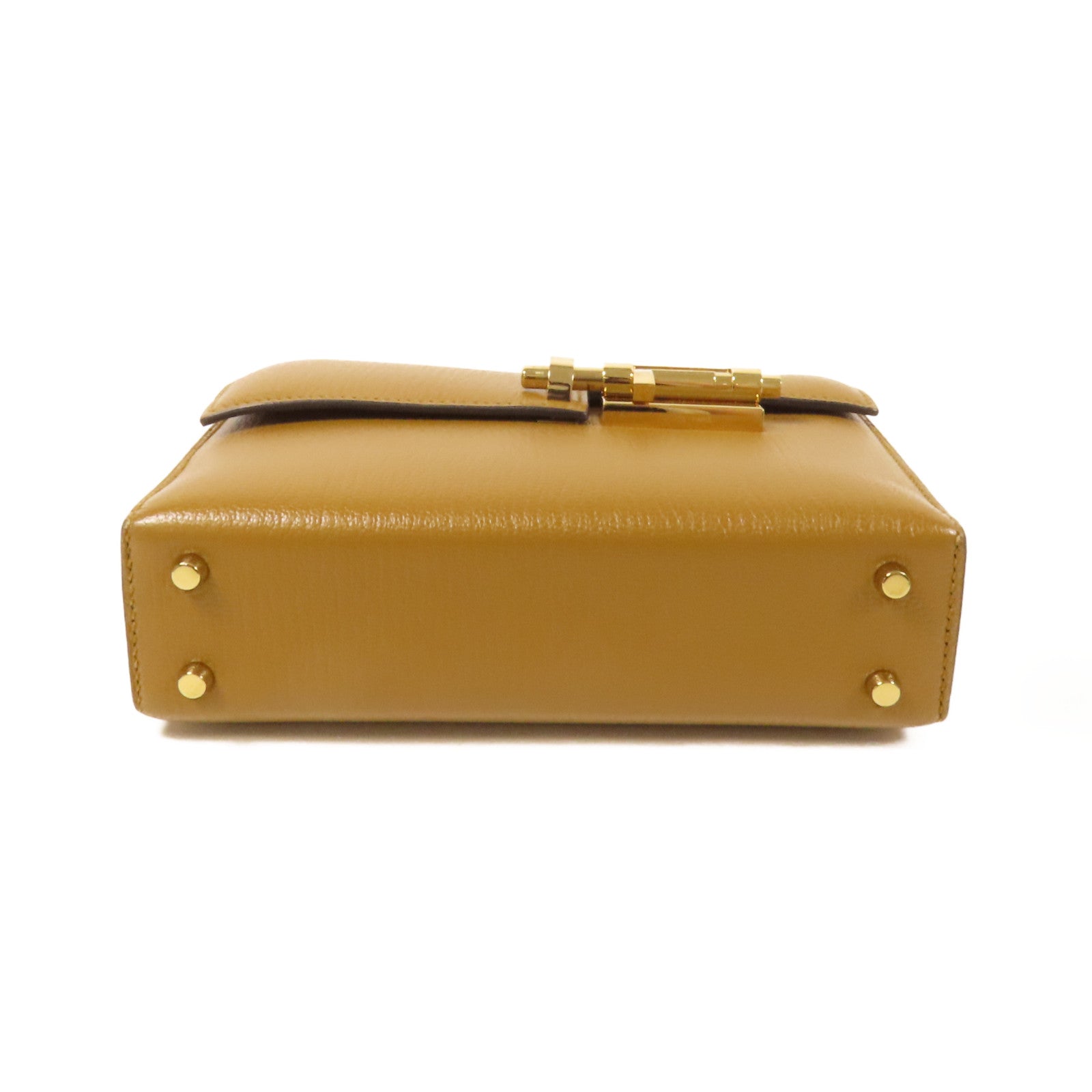 HERMES 【激減優惠】Chevre皮革Verrou Mini金扣鏈帶肩背袋Sesame