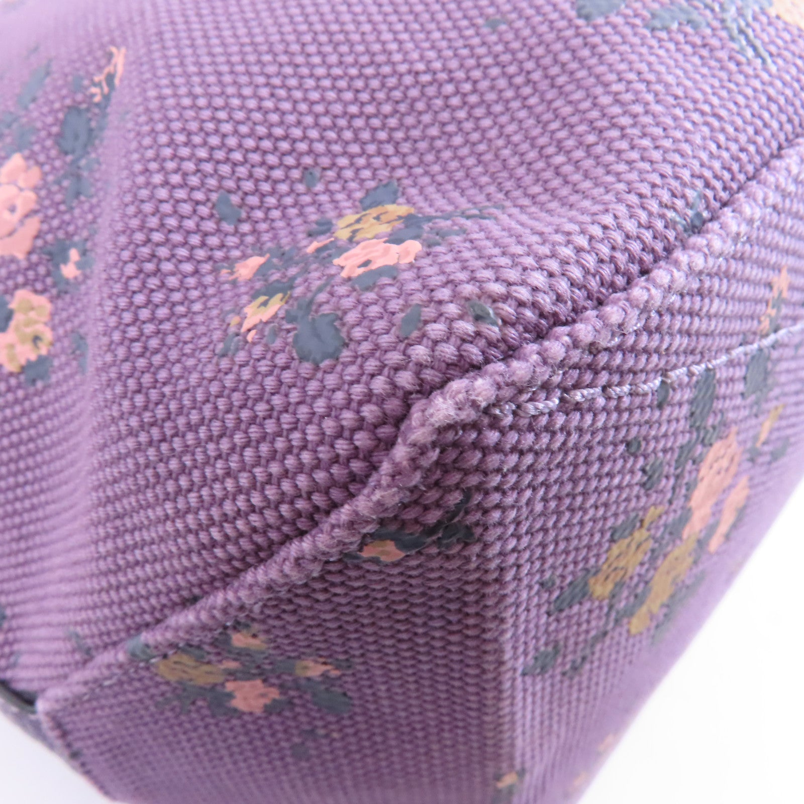 COACH 帆布Tote Bag銀扣手挽袋紫色