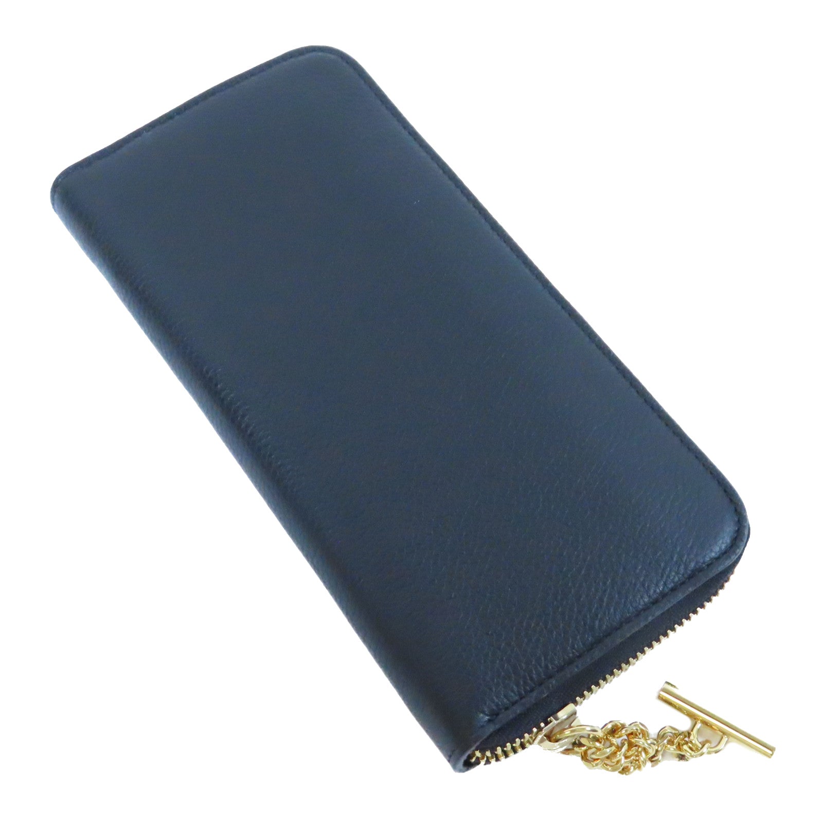 Chloe 【激減優惠】牛皮皮革Zipper Long Wallet金扣長錢包黑色