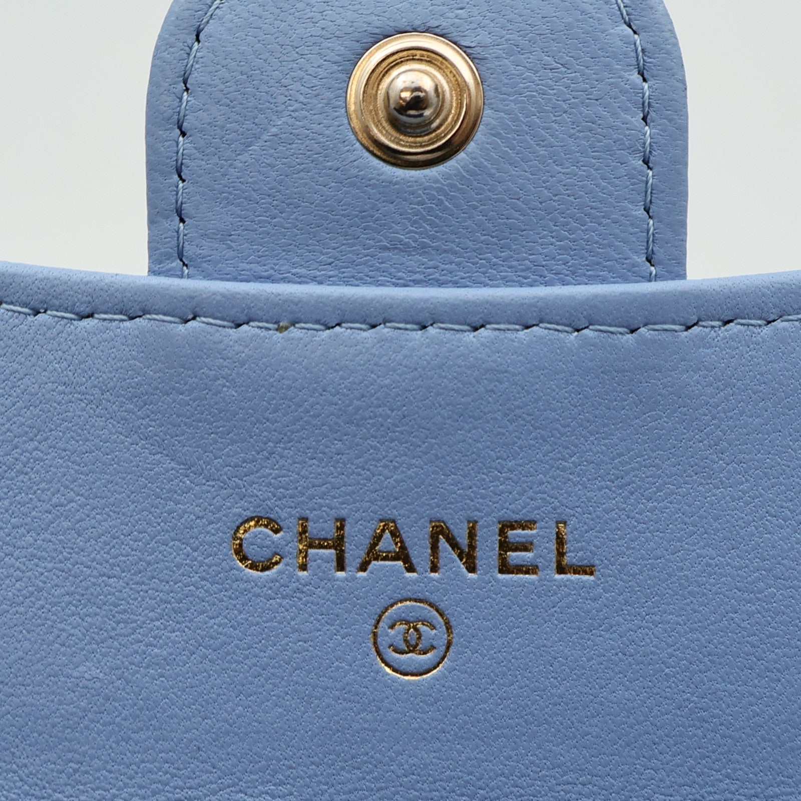 CHANEL 羊皮皮革Card Holder On Chain金扣鏈帶肩背袋