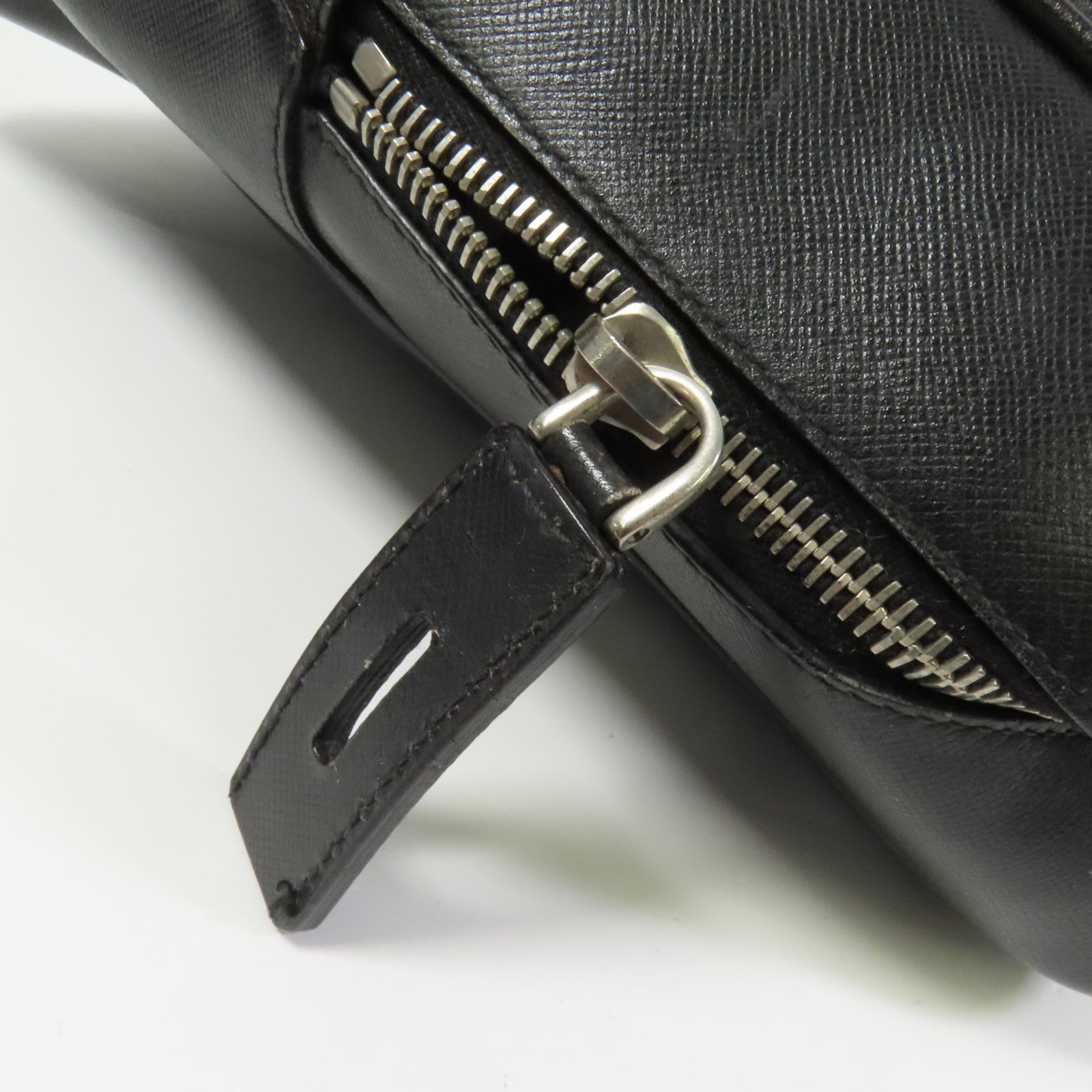 PRADA 牛皮皮革Briefcase銀扣手挽袋