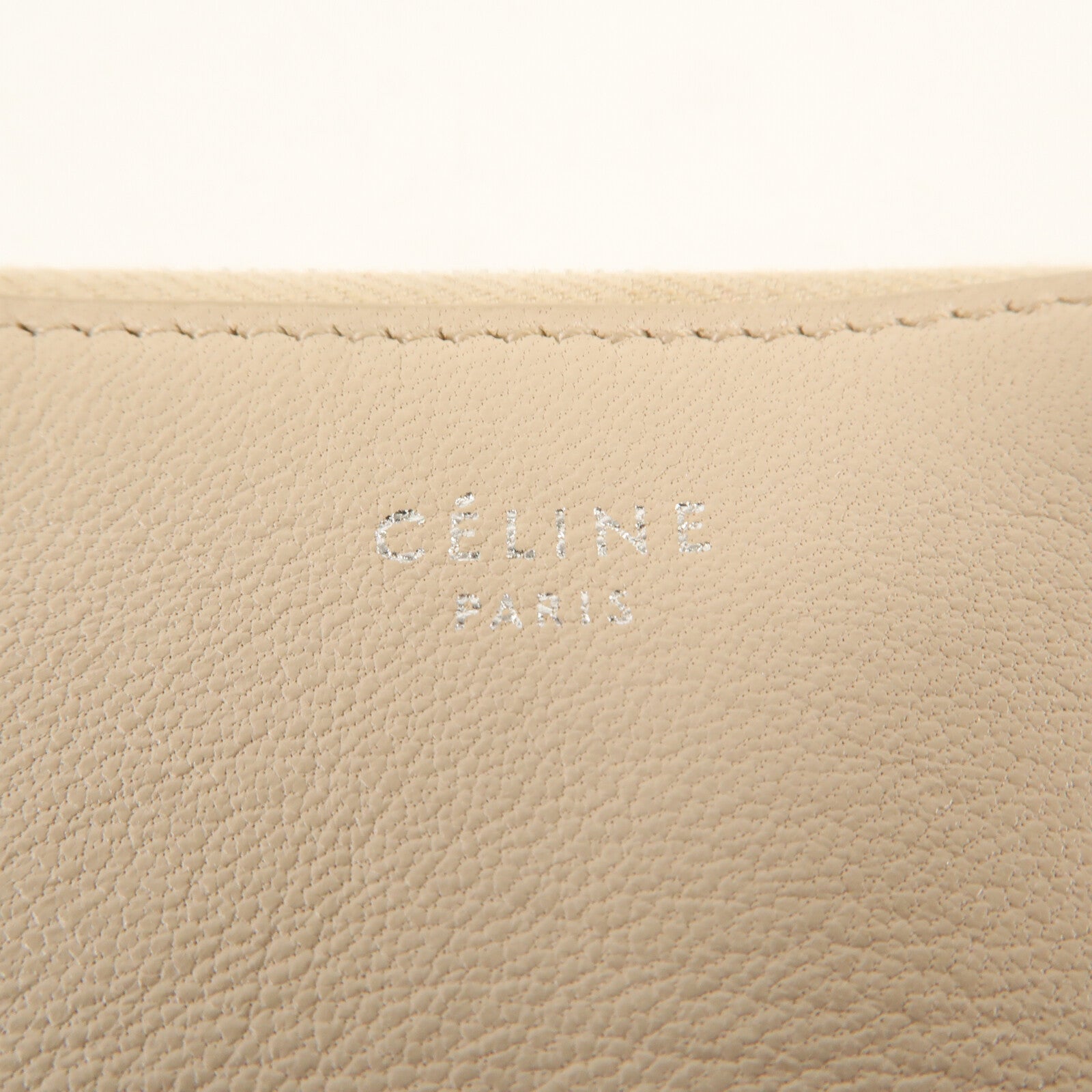CELINE 牛皮皮革Clutch Bag銀扣手拿包