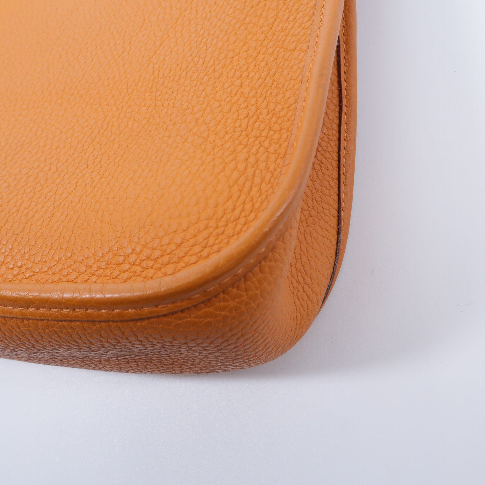 HERMES Clemence皮革Evelyne PM肩背袋Orange
