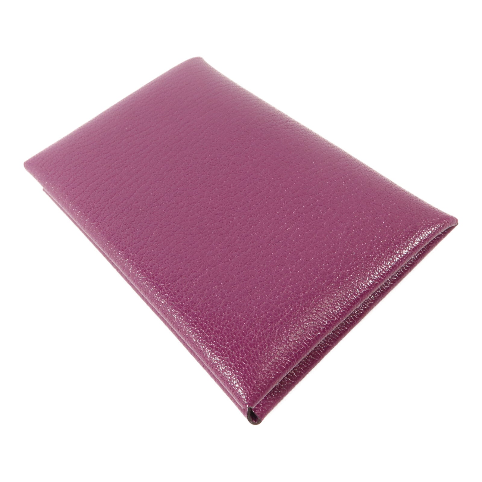 HERMES Chevre皮革Calvi Card Holder卡片套Anemone