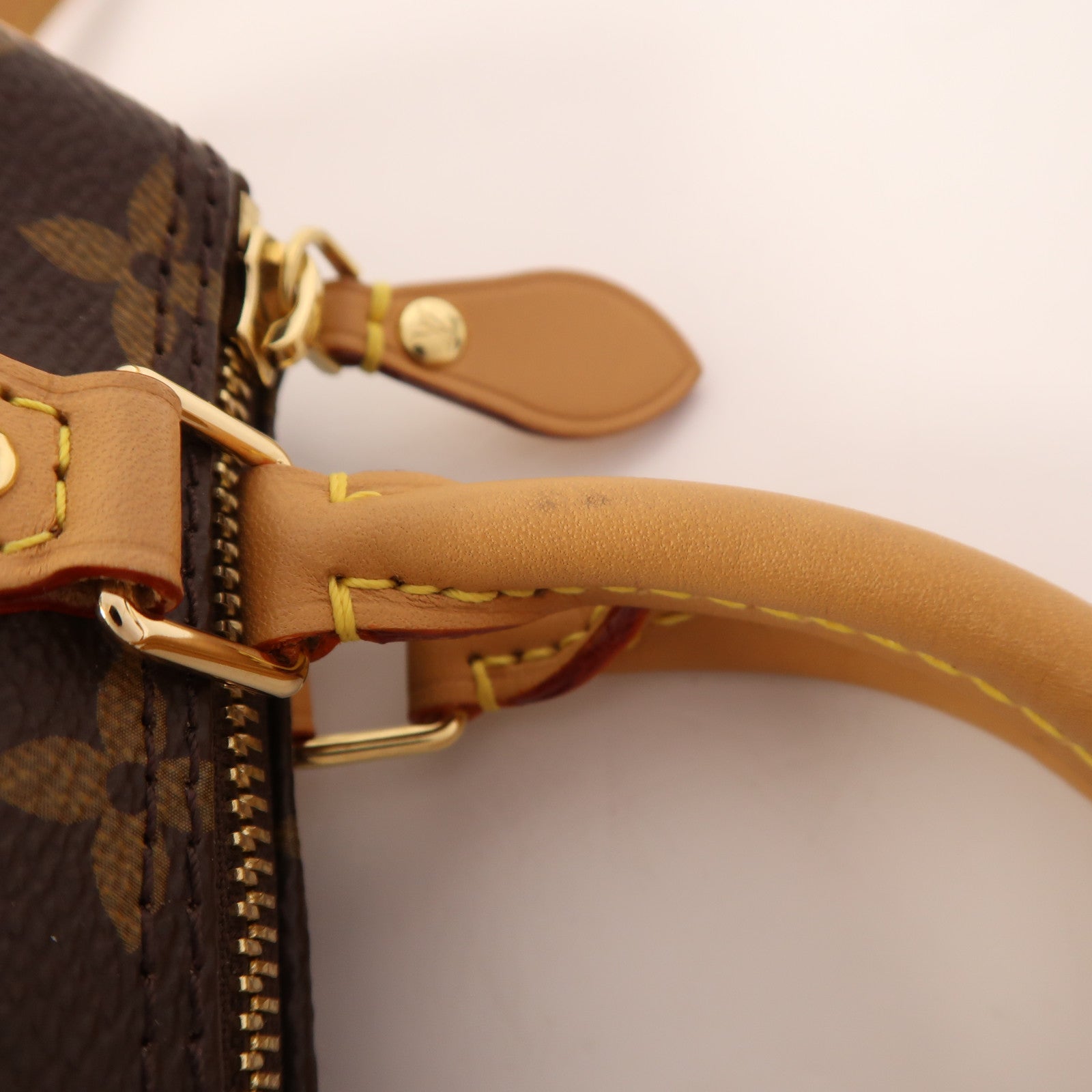 LOUIS VUITTON Monogram Nano Speedy金扣手挽肩背兩用袋
