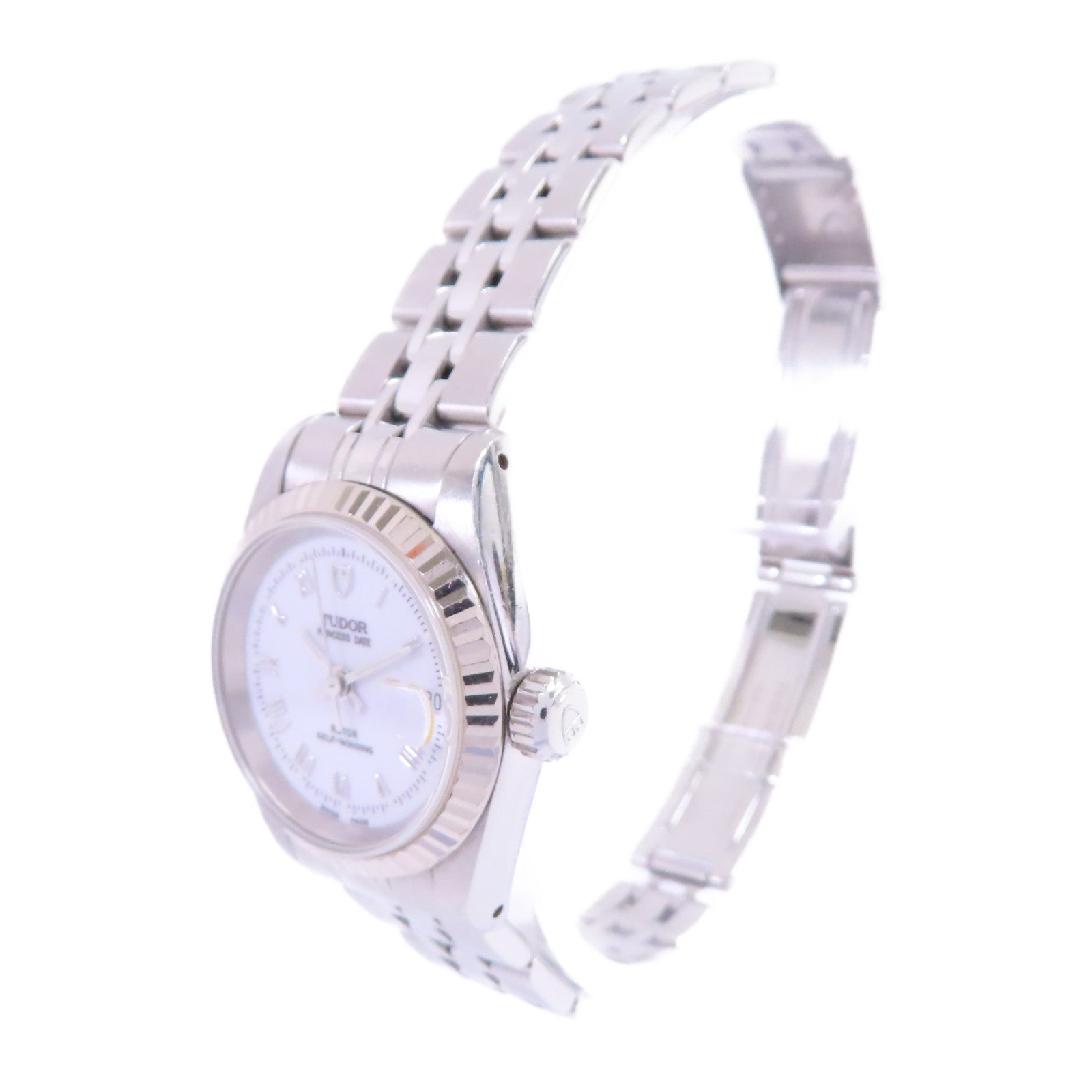 TUDOR Princess Data 26mm Watch不鏽鋼自動機芯手錶白色