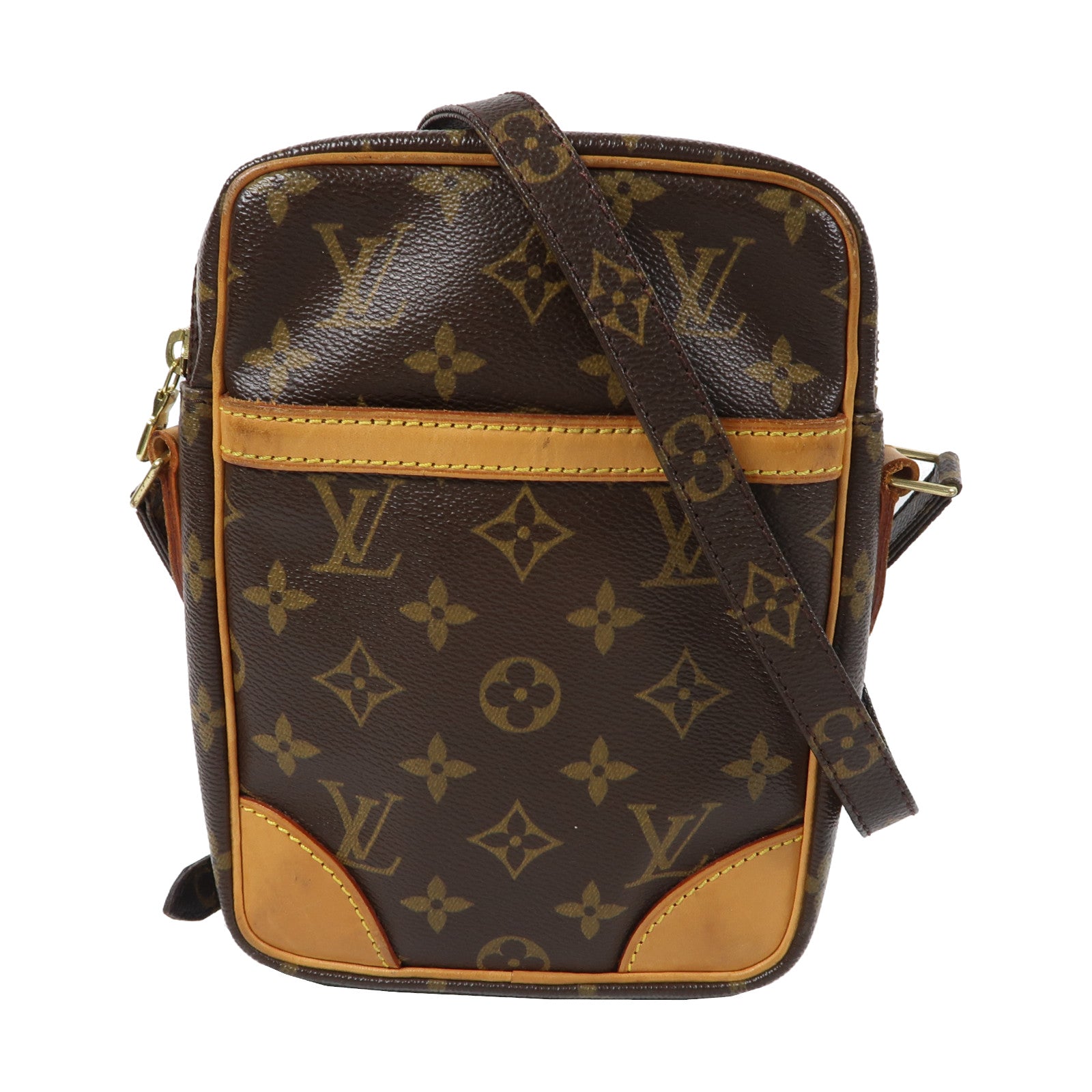 LOUIS VUITTON Monogram Danube金扣肩背袋啡色