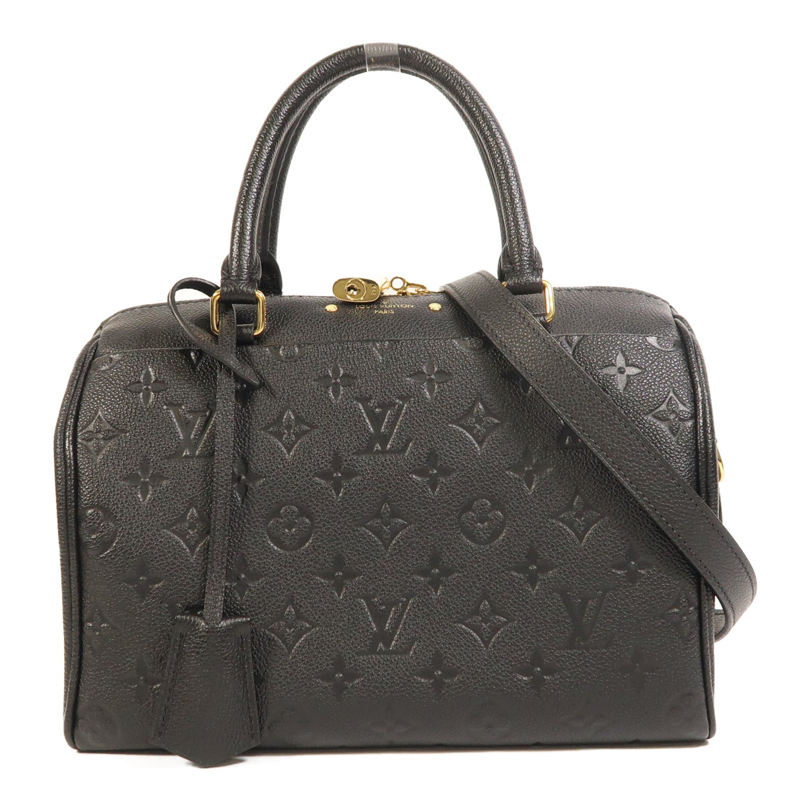 LOUIS VUITTON Monogram Empreinte Speedy Bandouliere金扣手挽肩背兩用袋