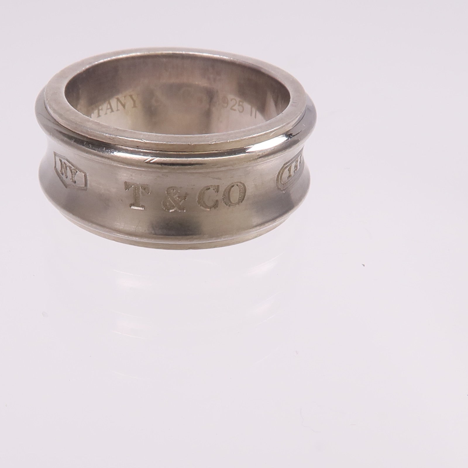 TIFFANY＆CO 925純銀/鈦1837 Ring戒指US#5.5