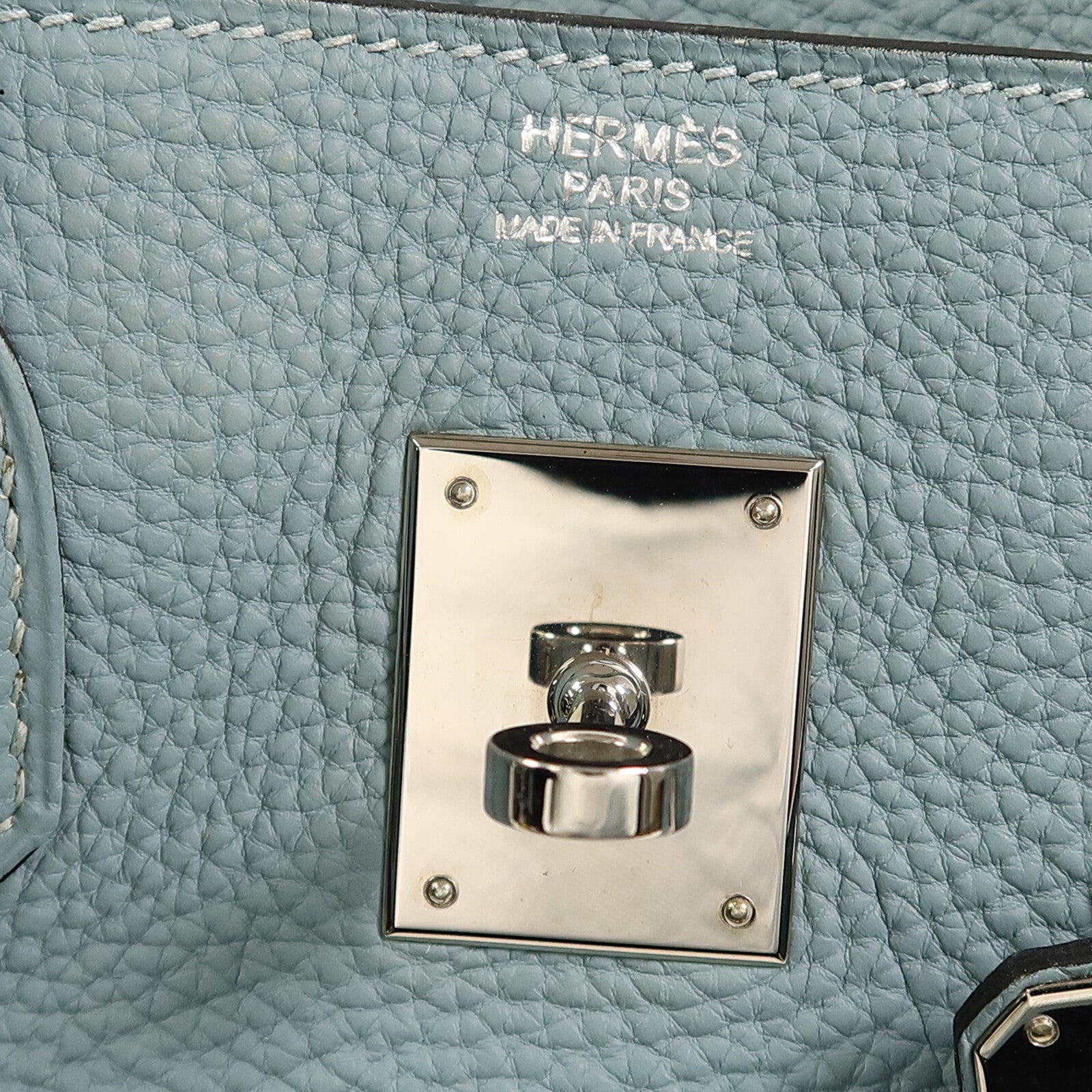 HERMES Togo皮革Birkin 30手挽袋Blue Ciel